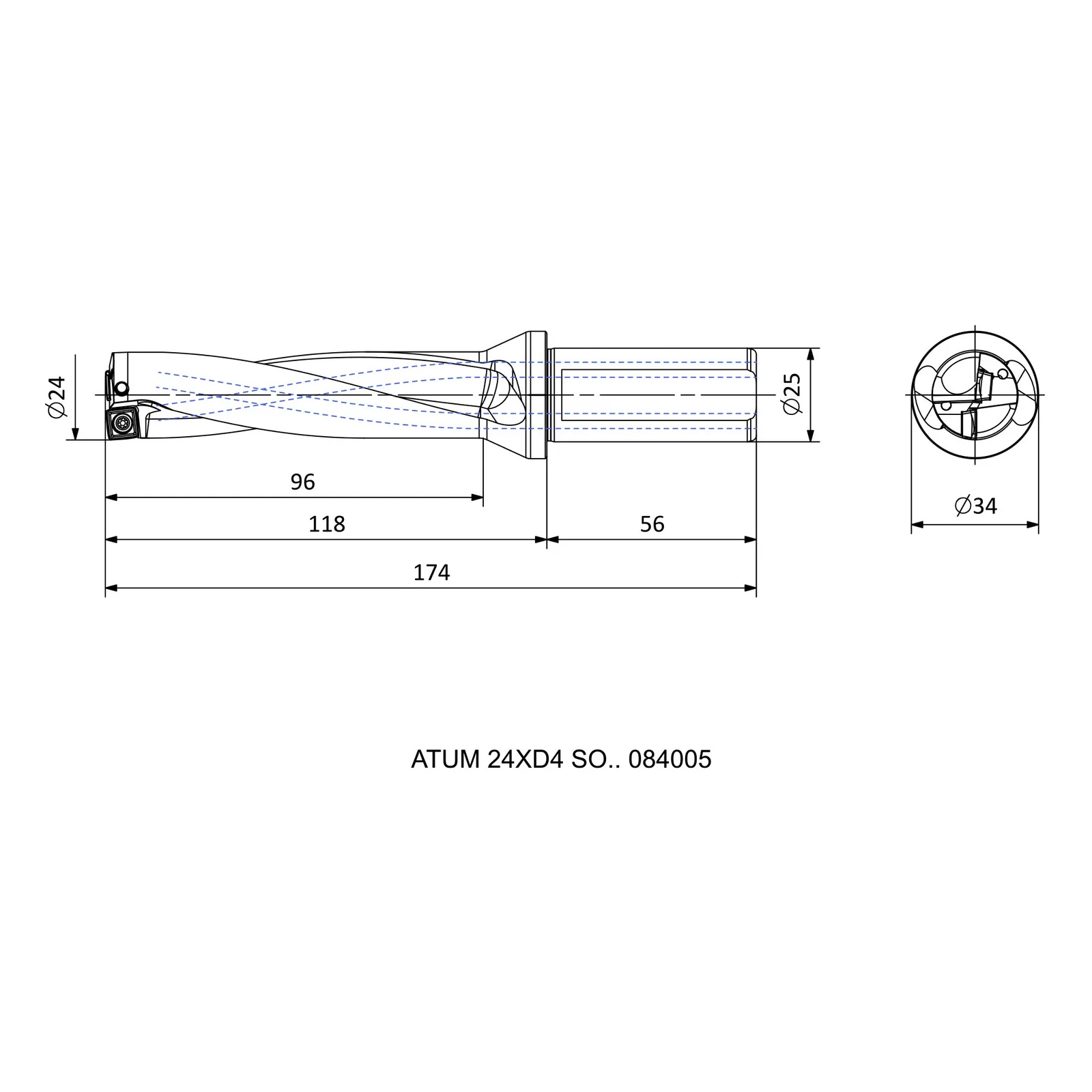 ATUM 24XD4 SO.. 084005 &mdash; dimensioned drawing