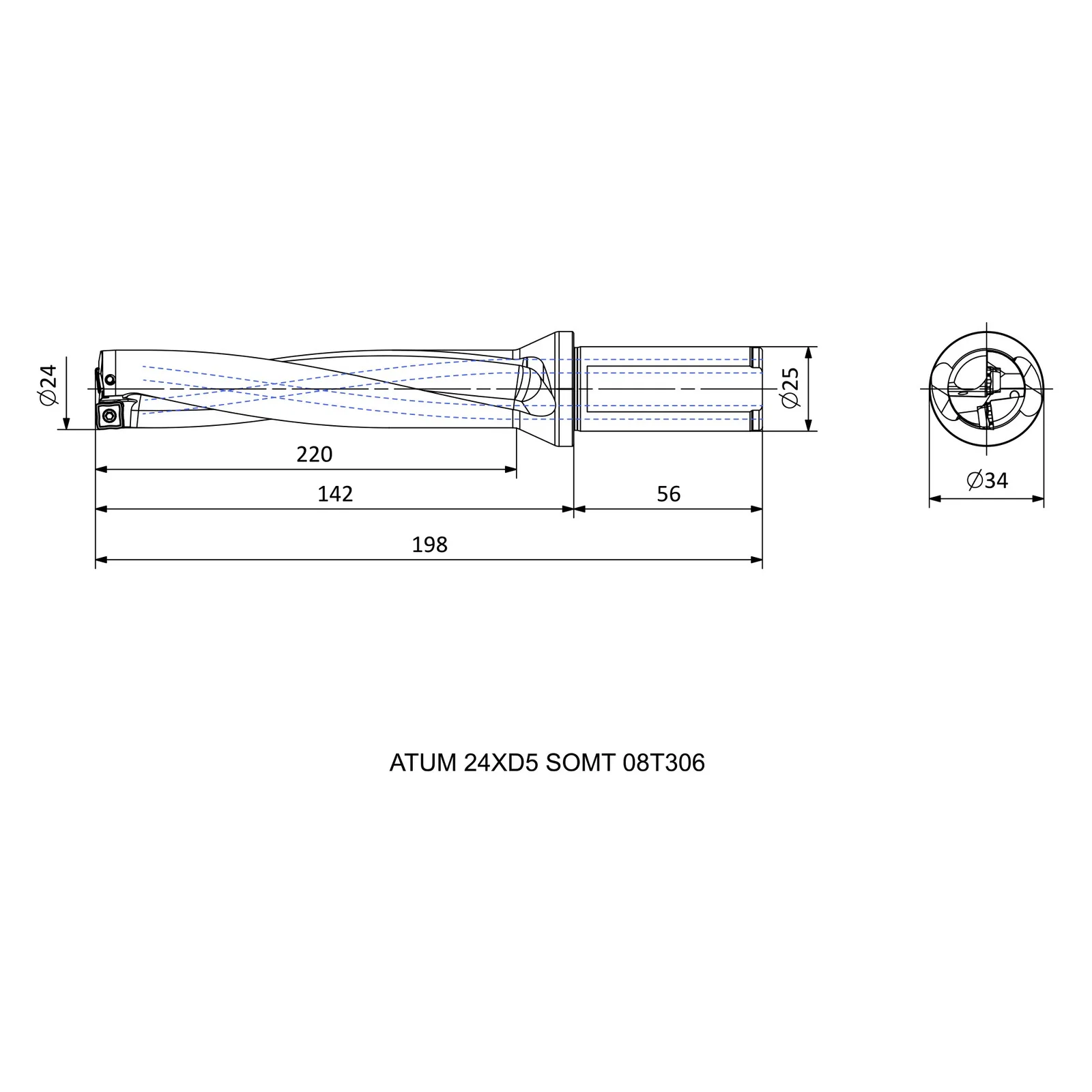 ATUM 24XD5 SOMT 08T306 &mdash; dimensioned drawing