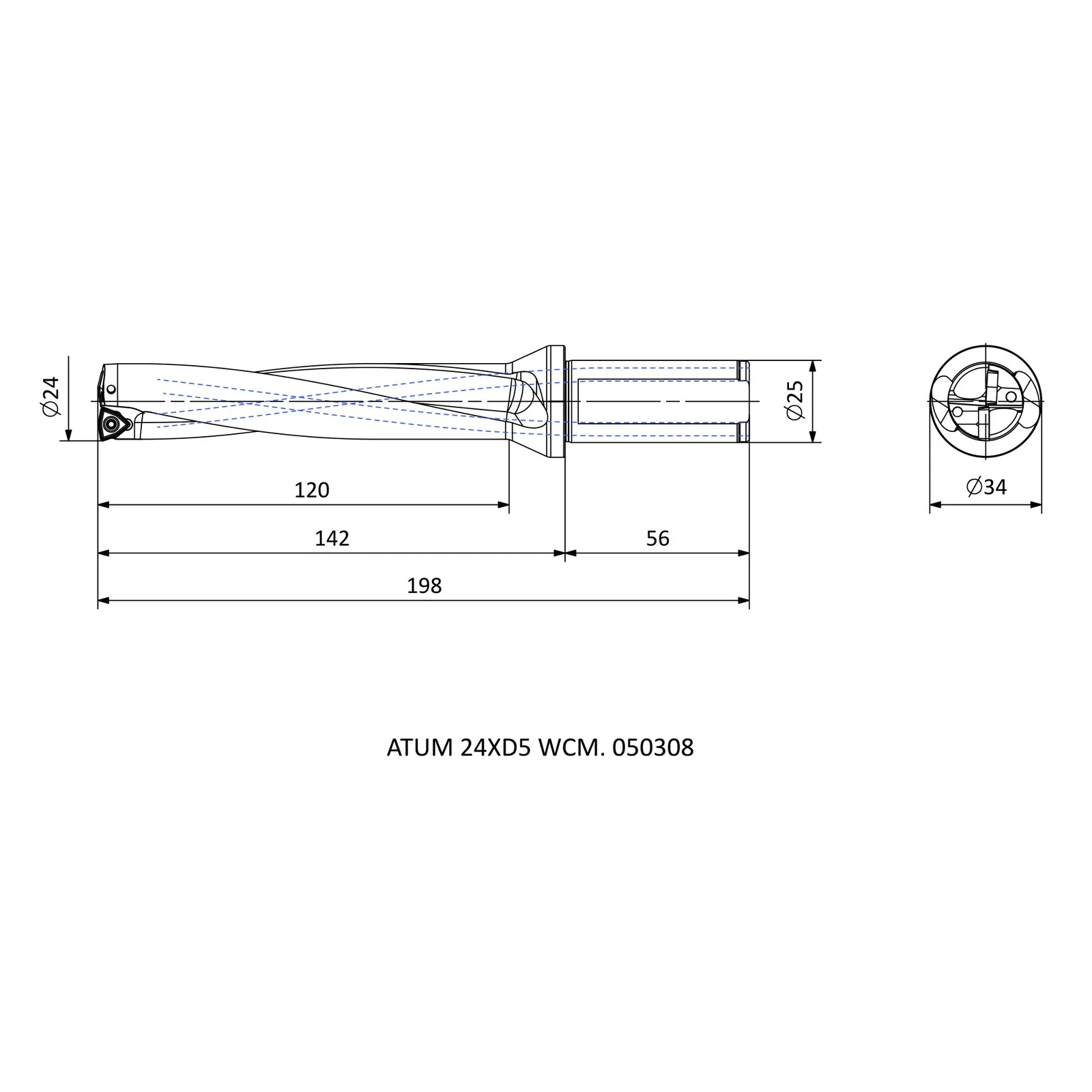 ATUM 24XD5 WCM. 050308 &mdash; dimensioned drawing