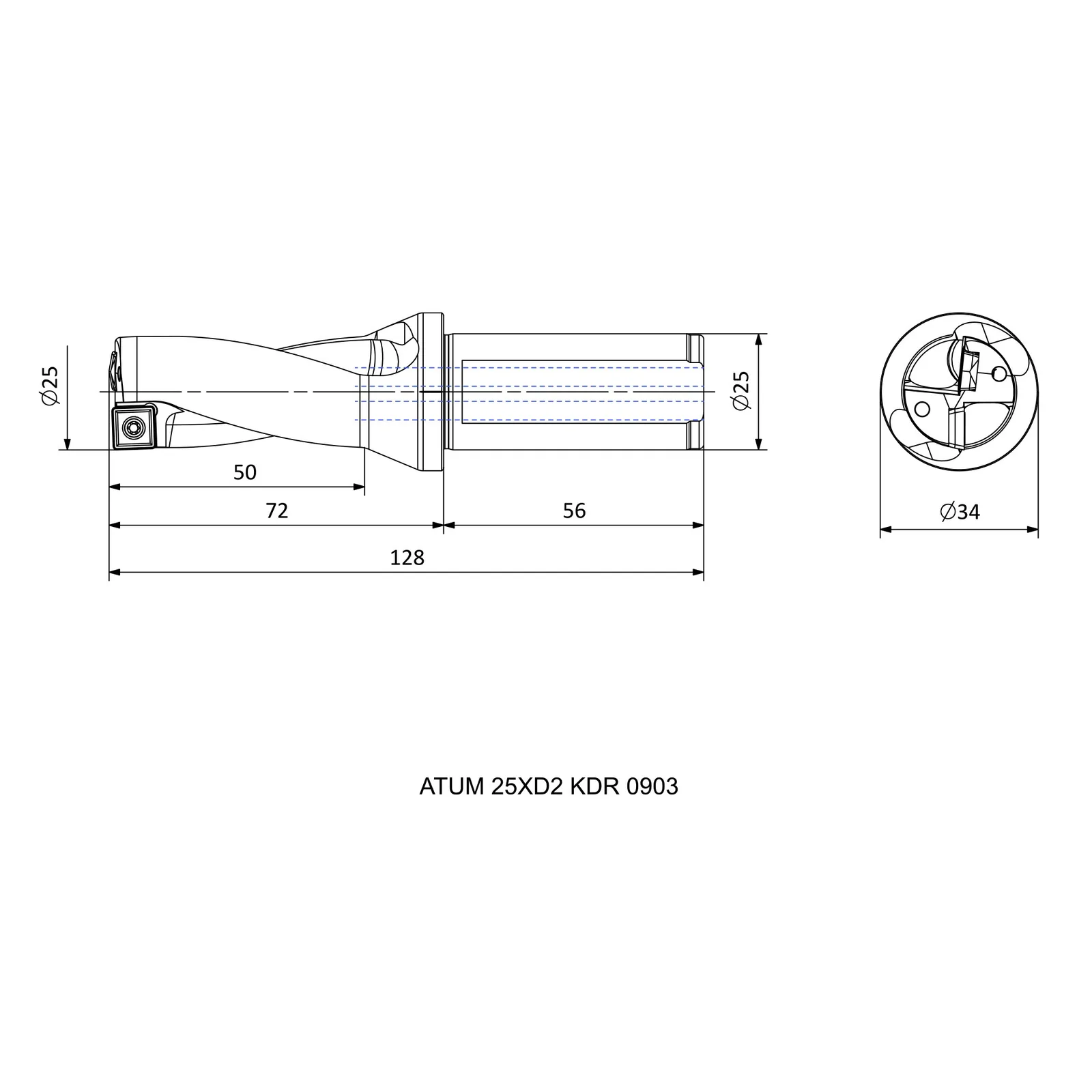 ATUM 25XD2 KDR 0903.. &mdash; dimensioned drawing