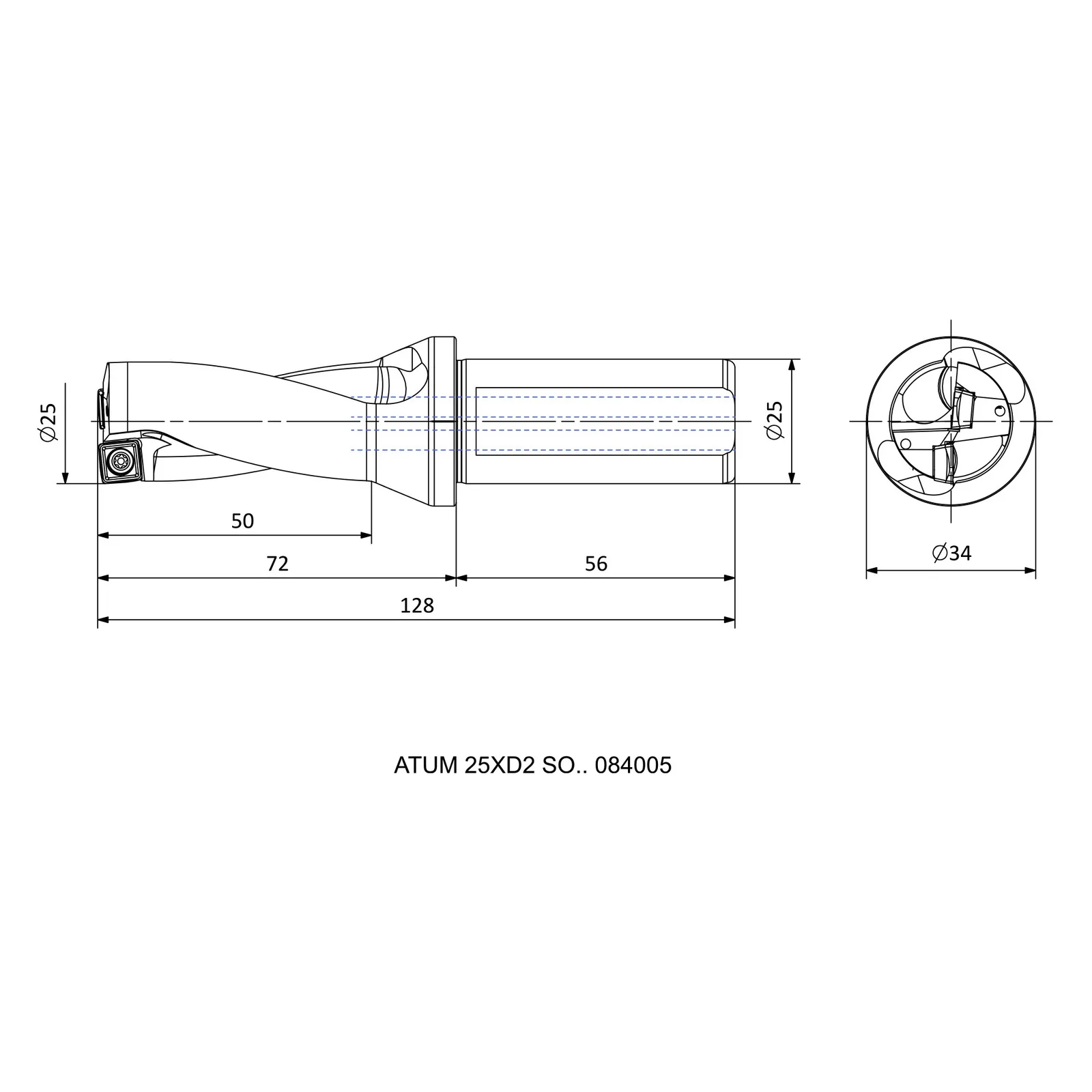 ATUM 25XD2 SO.. 084005 &mdash; dimensioned drawing