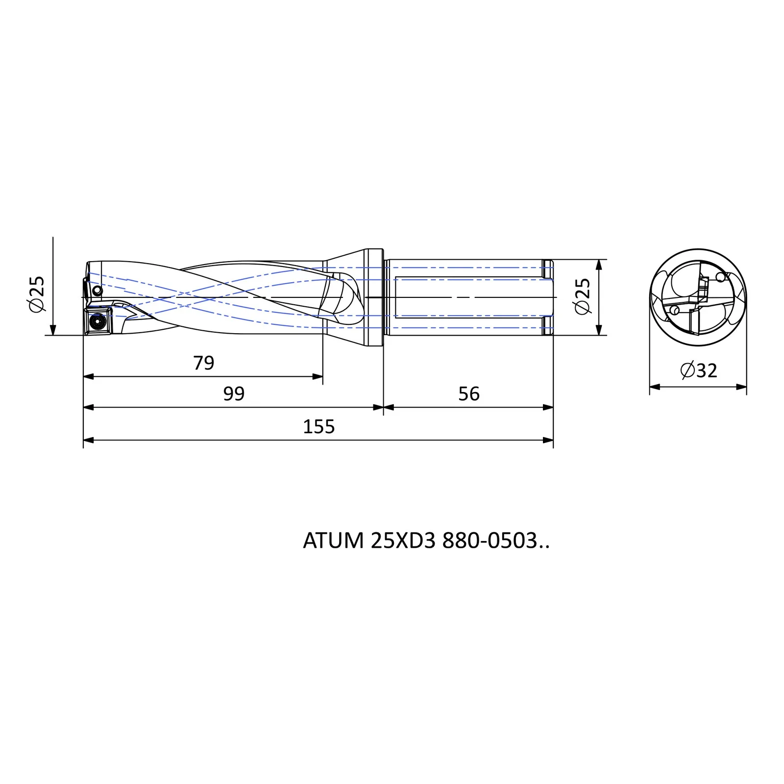 ATUM 25XD3 880-0503.. &mdash; dimensioned drawing
