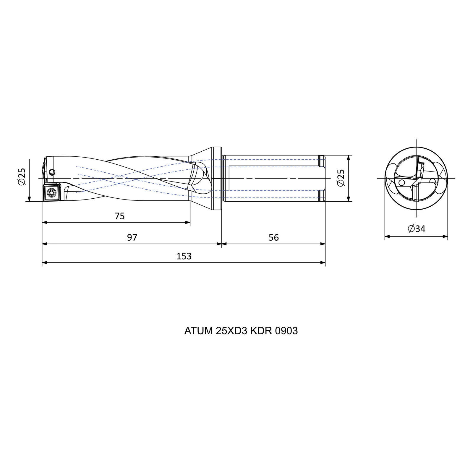 ATUM 25XD3 KDR 0903.. &mdash; dimensioned drawing