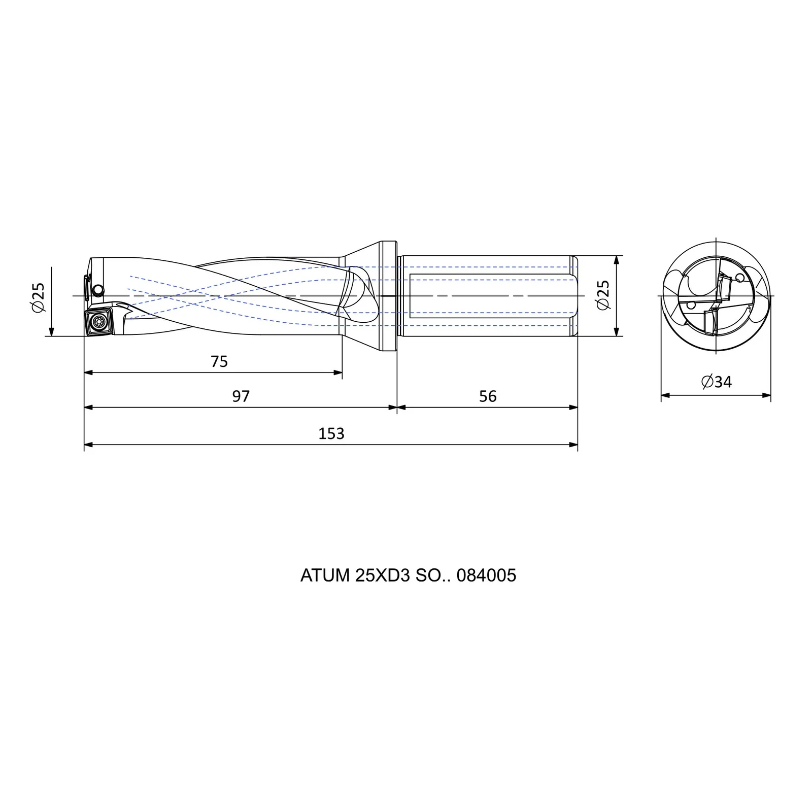 ATUM 25XD3 SO.. 084005 &mdash; dimensioned drawing