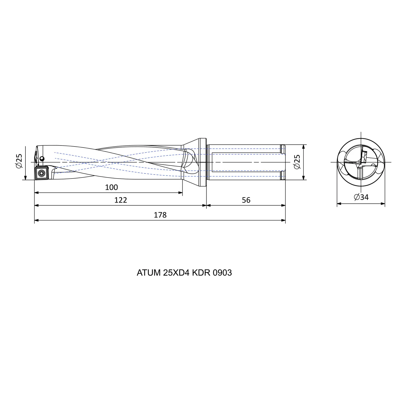 ATUM 25XD4 KDR 0903.. &mdash; dimensioned drawing
