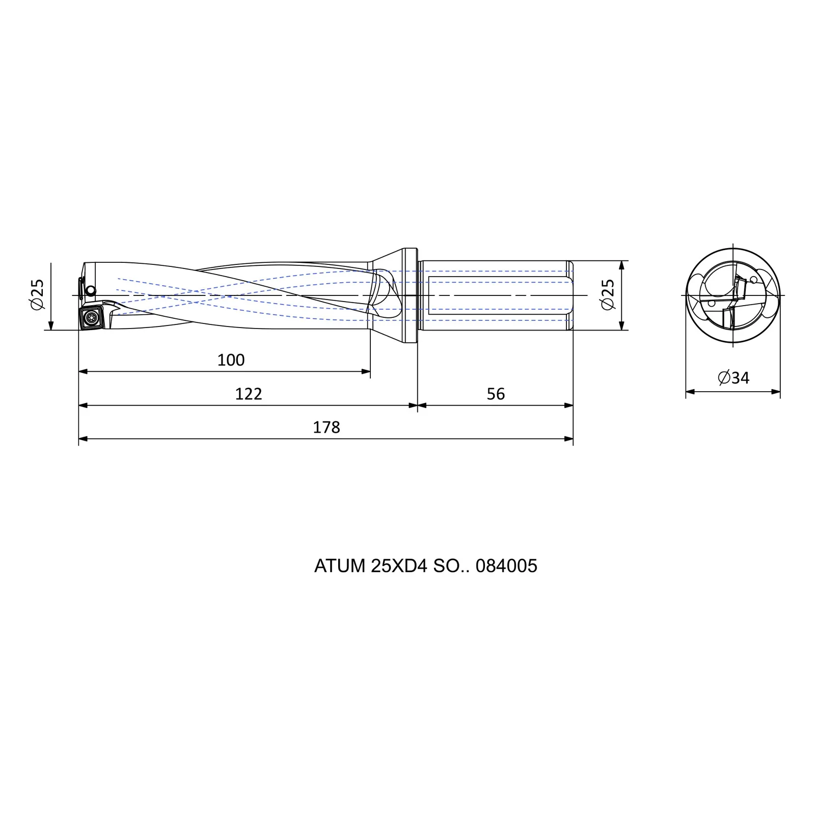 ATUM 25XD4 SO.. 084005 &mdash; dimensioned drawing