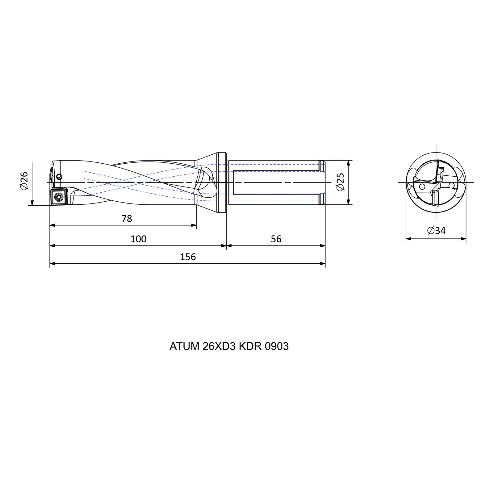 ATUM 26XD3 KDR 0903.. &mdash; dimensioned drawing