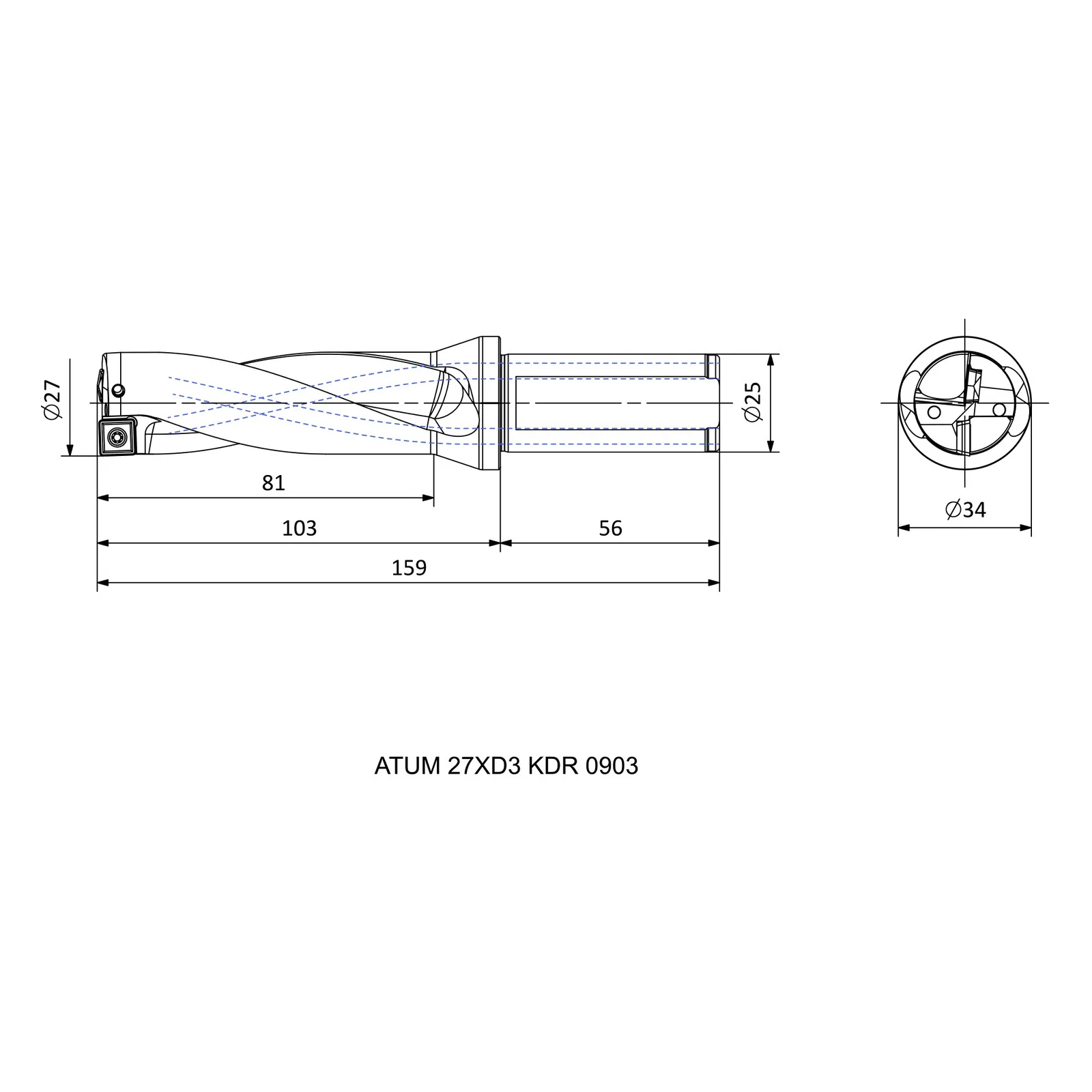 ATUM 27XD3 KDR 0903.. &mdash; dimensioned drawing