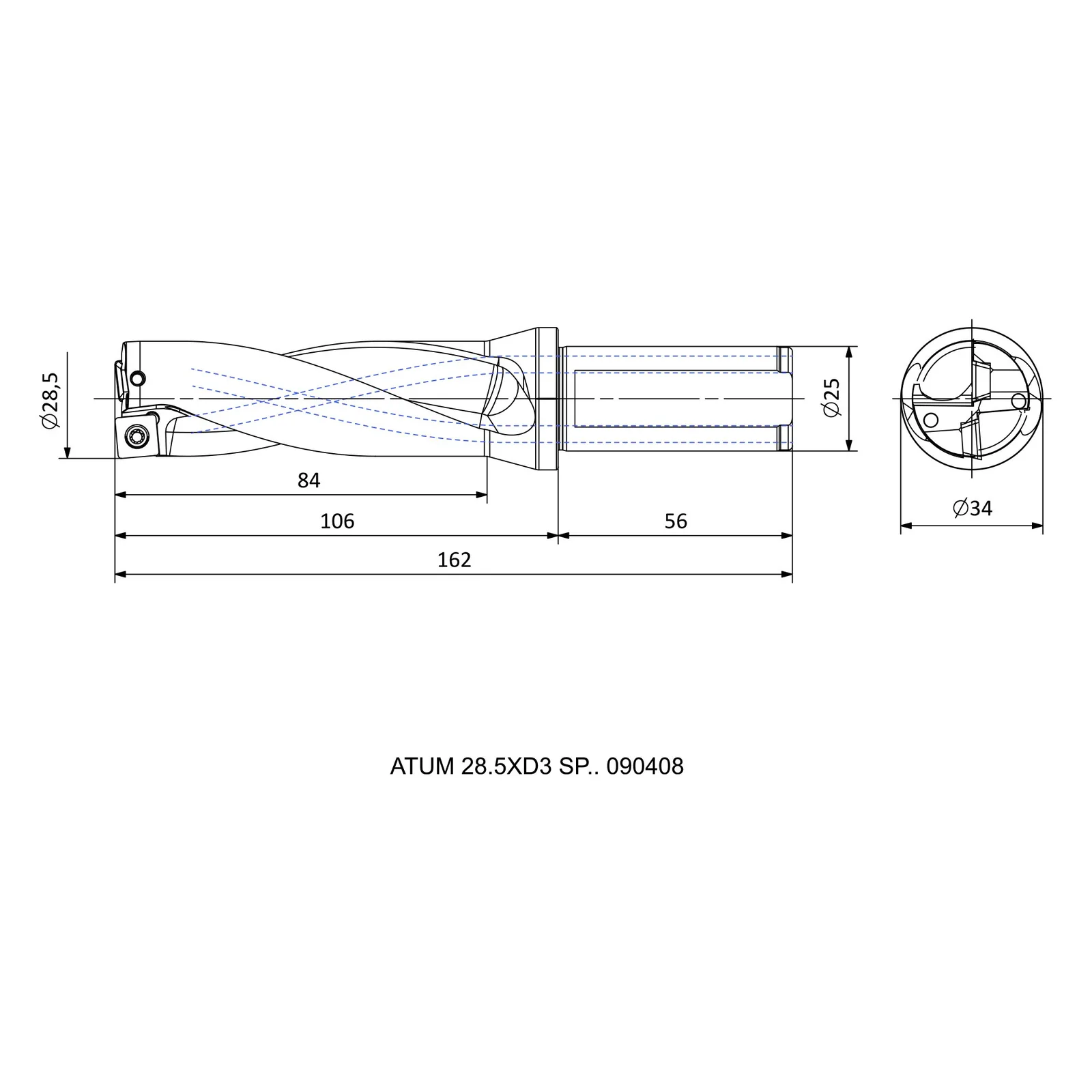 ATUM 28.5XD3 SP.. 090408 &mdash; dimensioned drawing