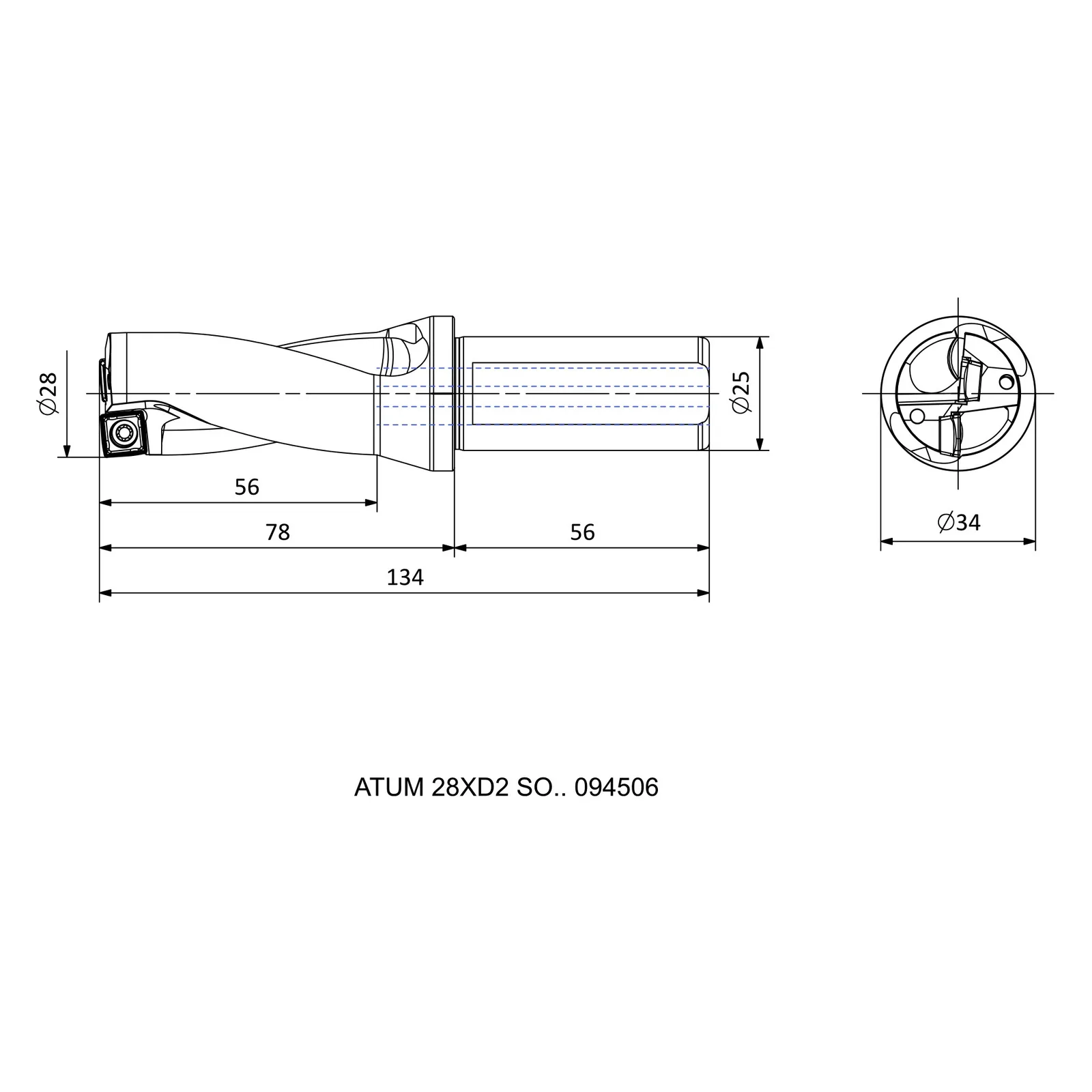 ATUM 28XD2 SO.. 094506 &mdash; dimensioned drawing