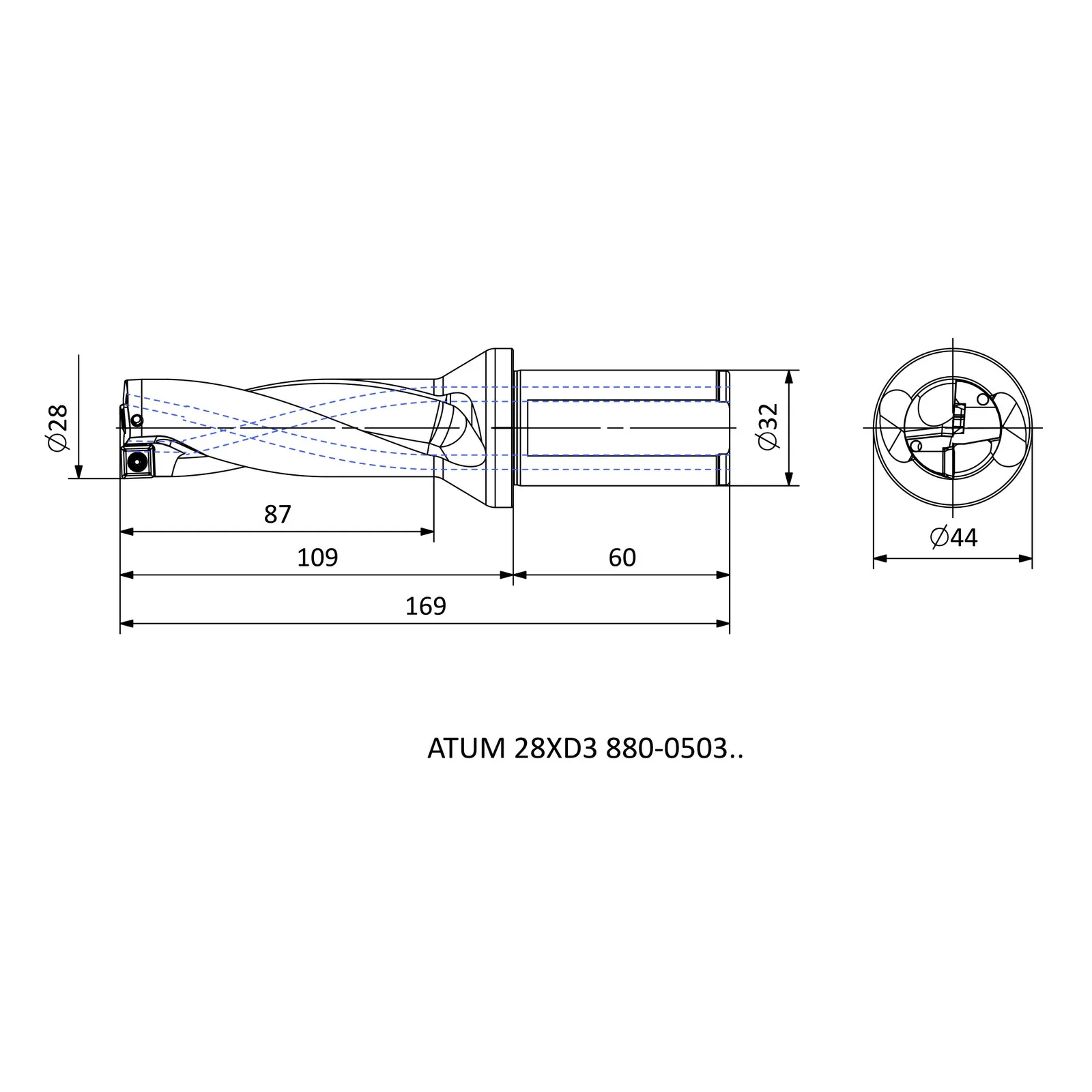 ATUM 28XD3 880-0503.. &mdash; dimensioned drawing