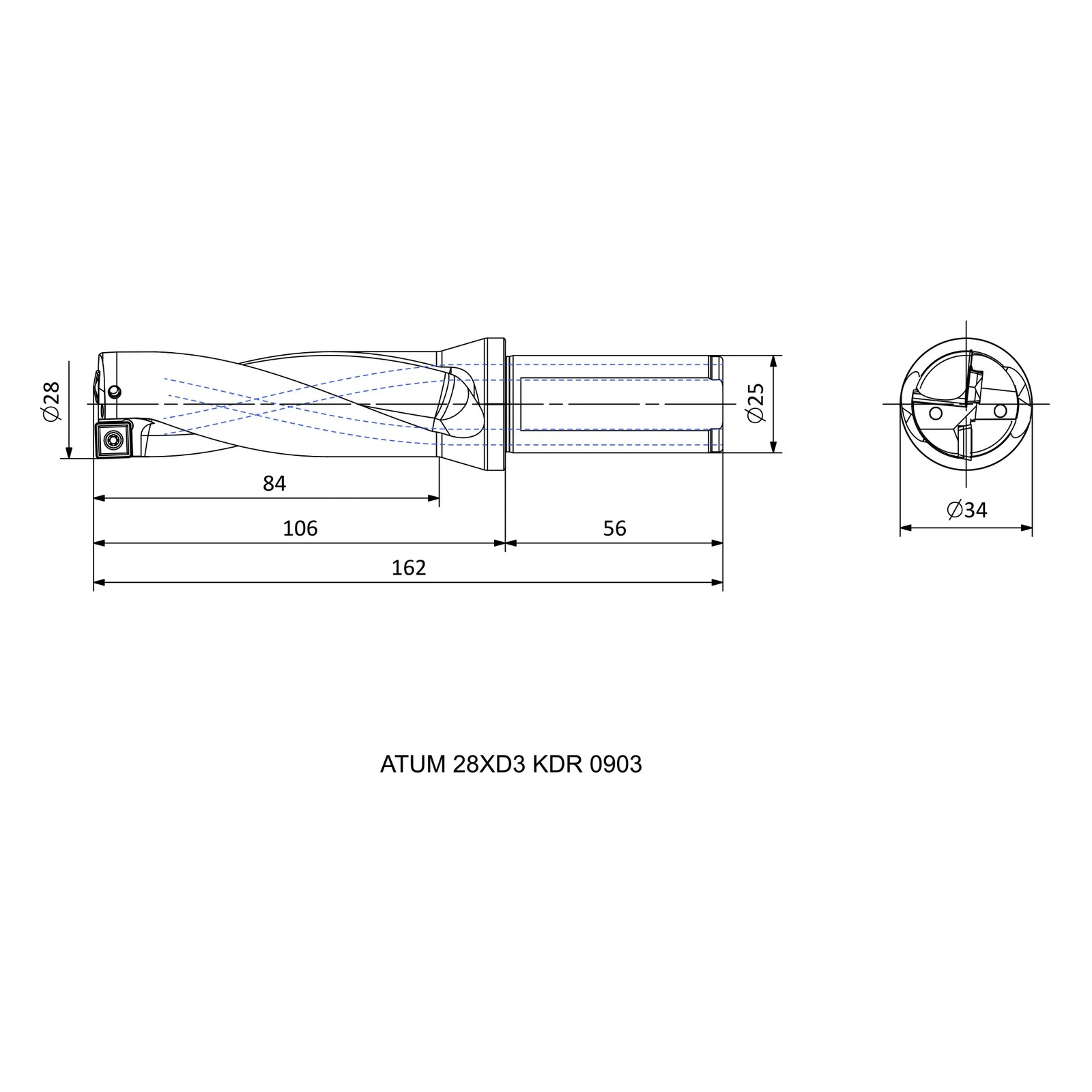 ATUM 28XD3 KDR 0903.. &mdash; dimensioned drawing