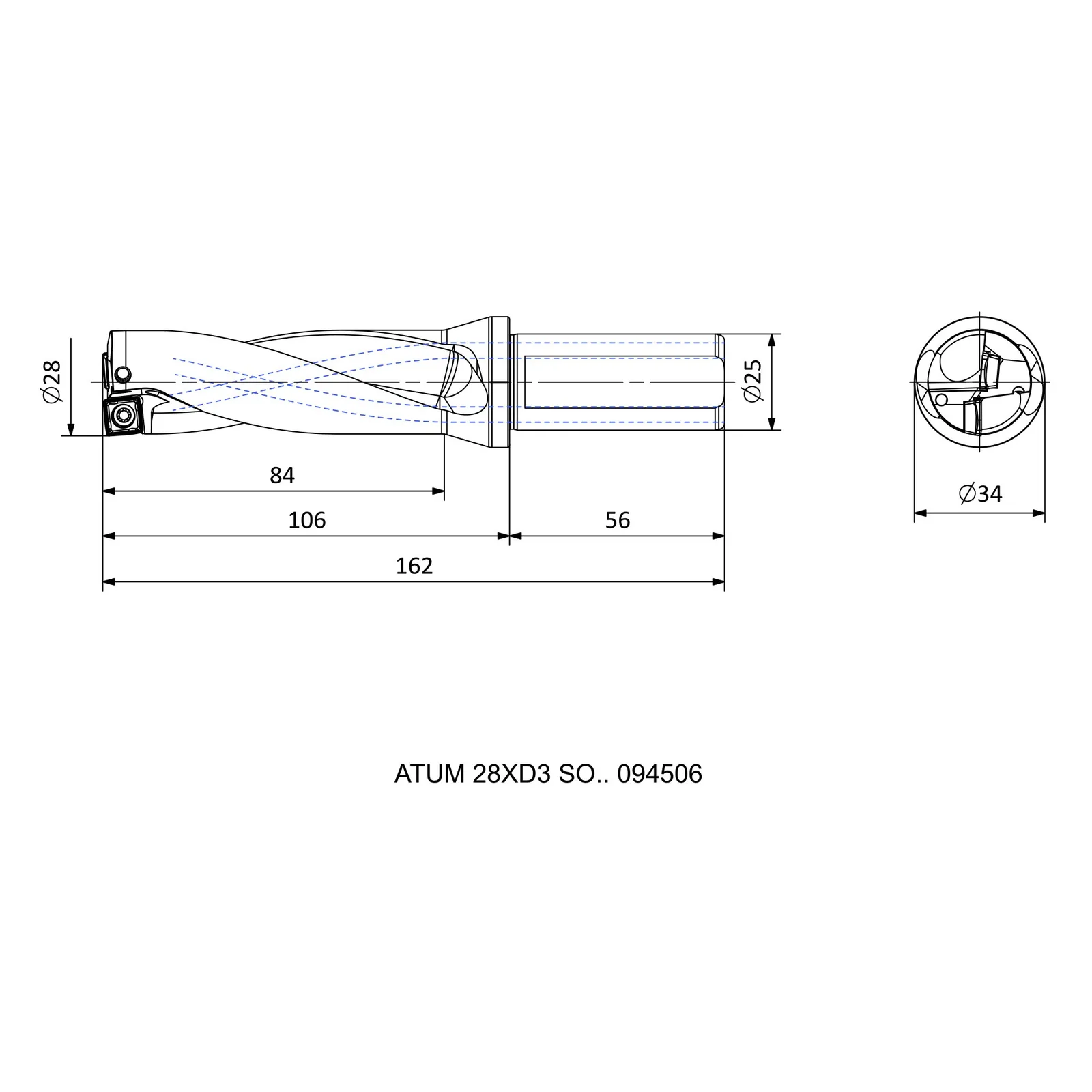 ATUM 28XD3 SO.. 094506 &mdash; dimensioned drawing