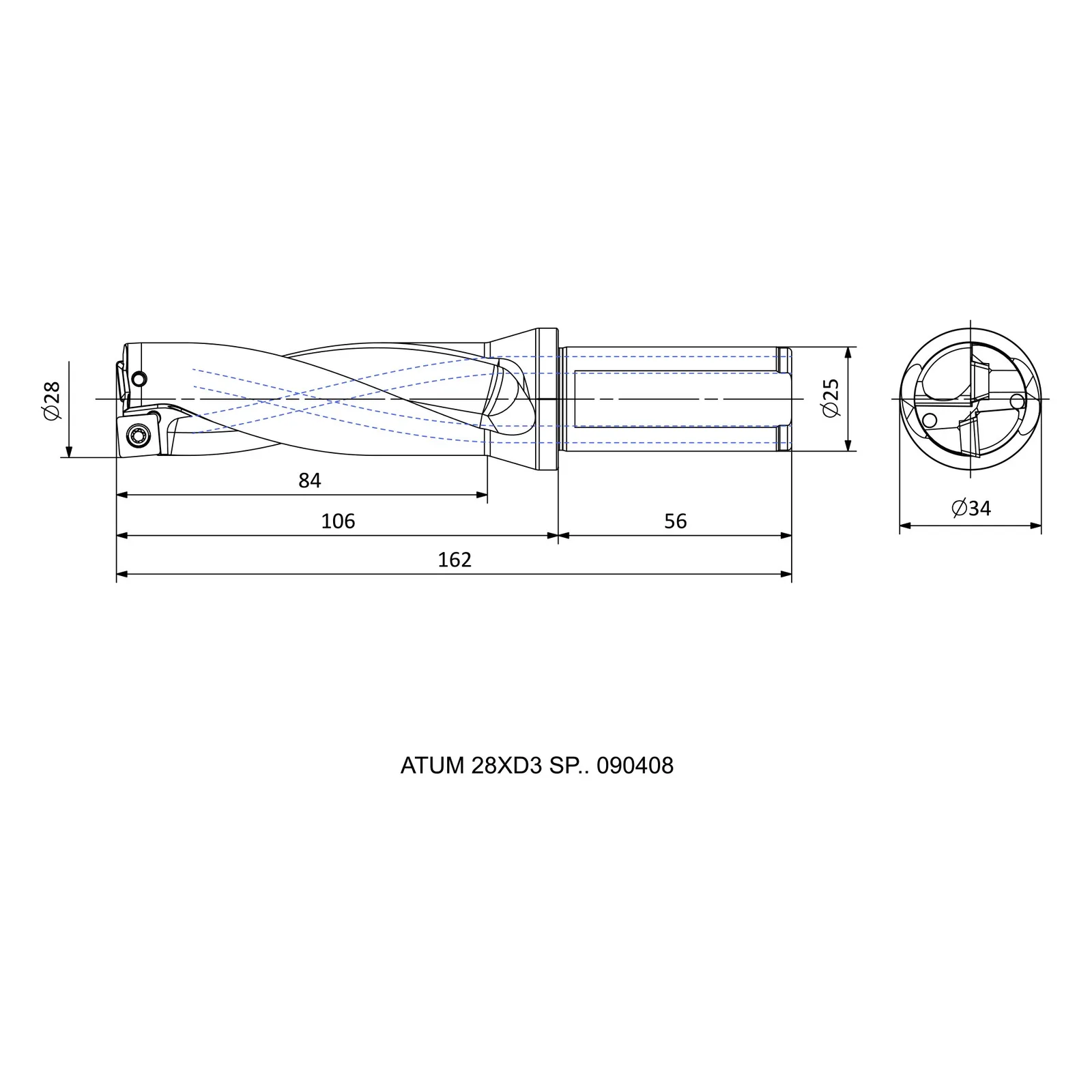 ATUM 28XD3 SP.. 090408 &mdash; dimensioned drawing