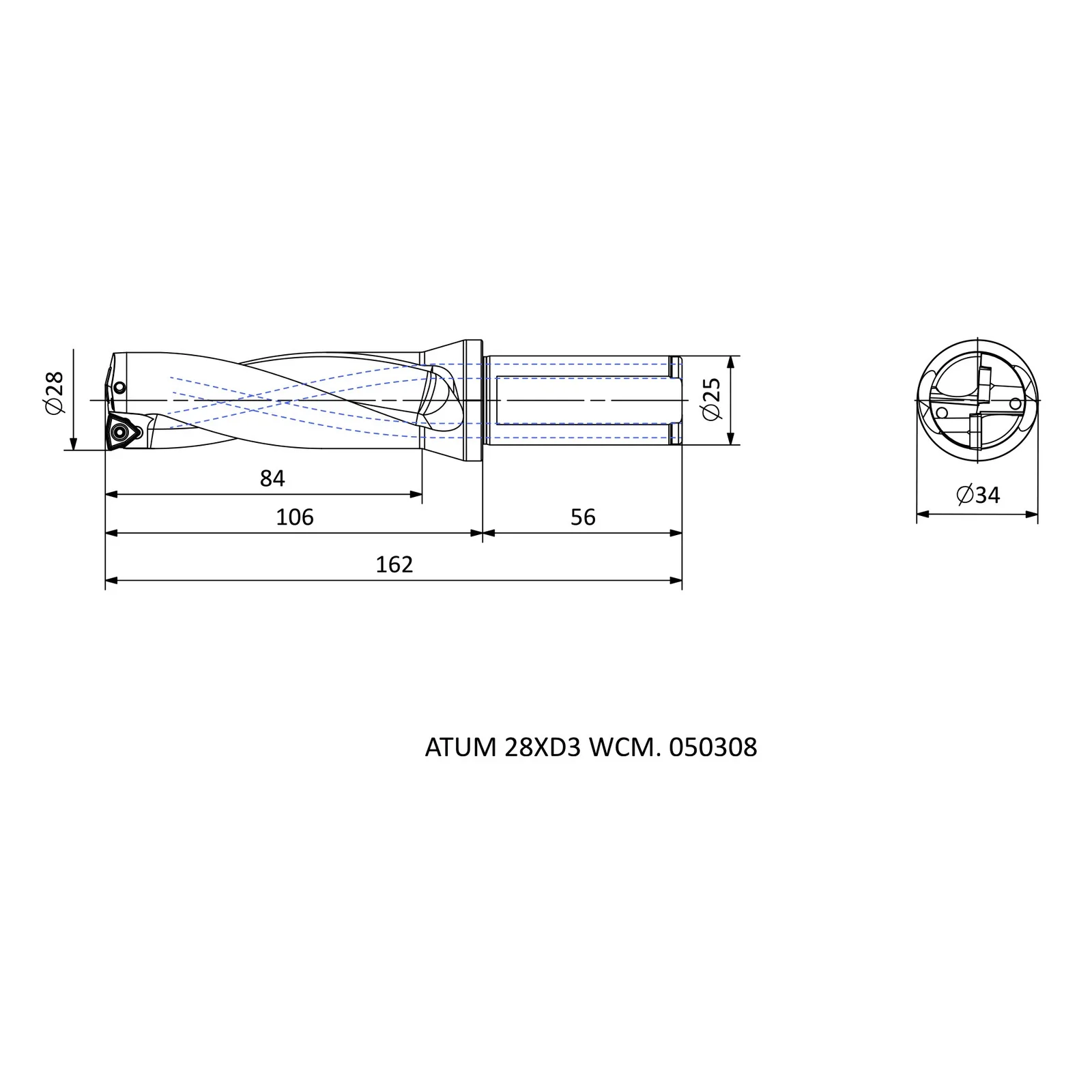 ATUM 28XD3 WCM. 050308 &mdash; dimensioned drawing