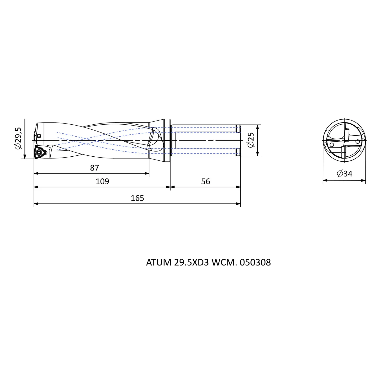 ATUM 29.5XD3 WCM. 050308 &mdash; dimensioned drawing