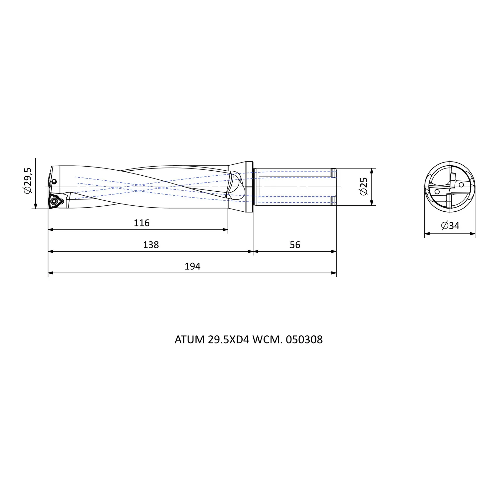 ATUM 29.5XD4 WCM. 050308 &mdash; dimensioned drawing