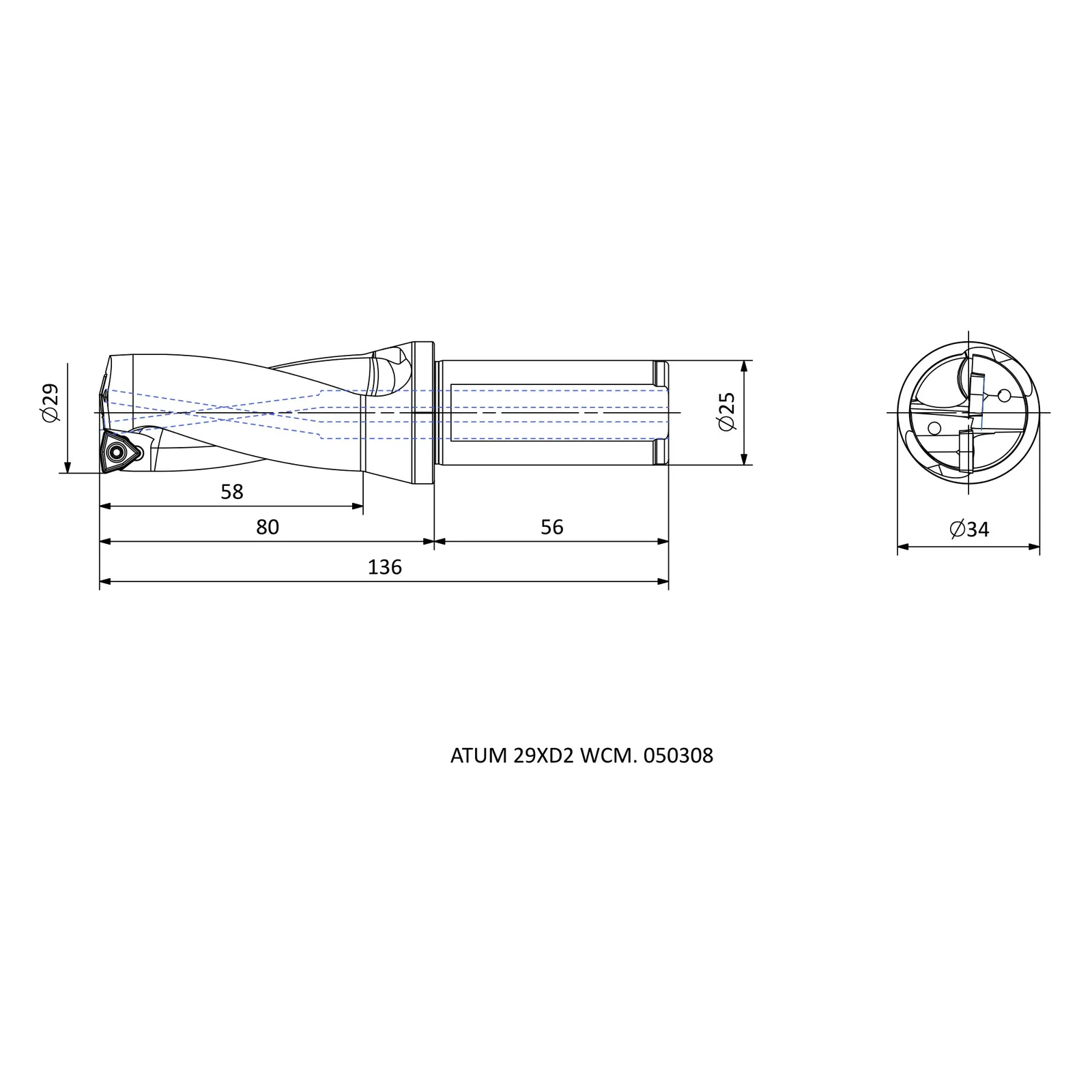 ATUM 29XD2 WCM. 050308 &mdash; dimensioned drawing