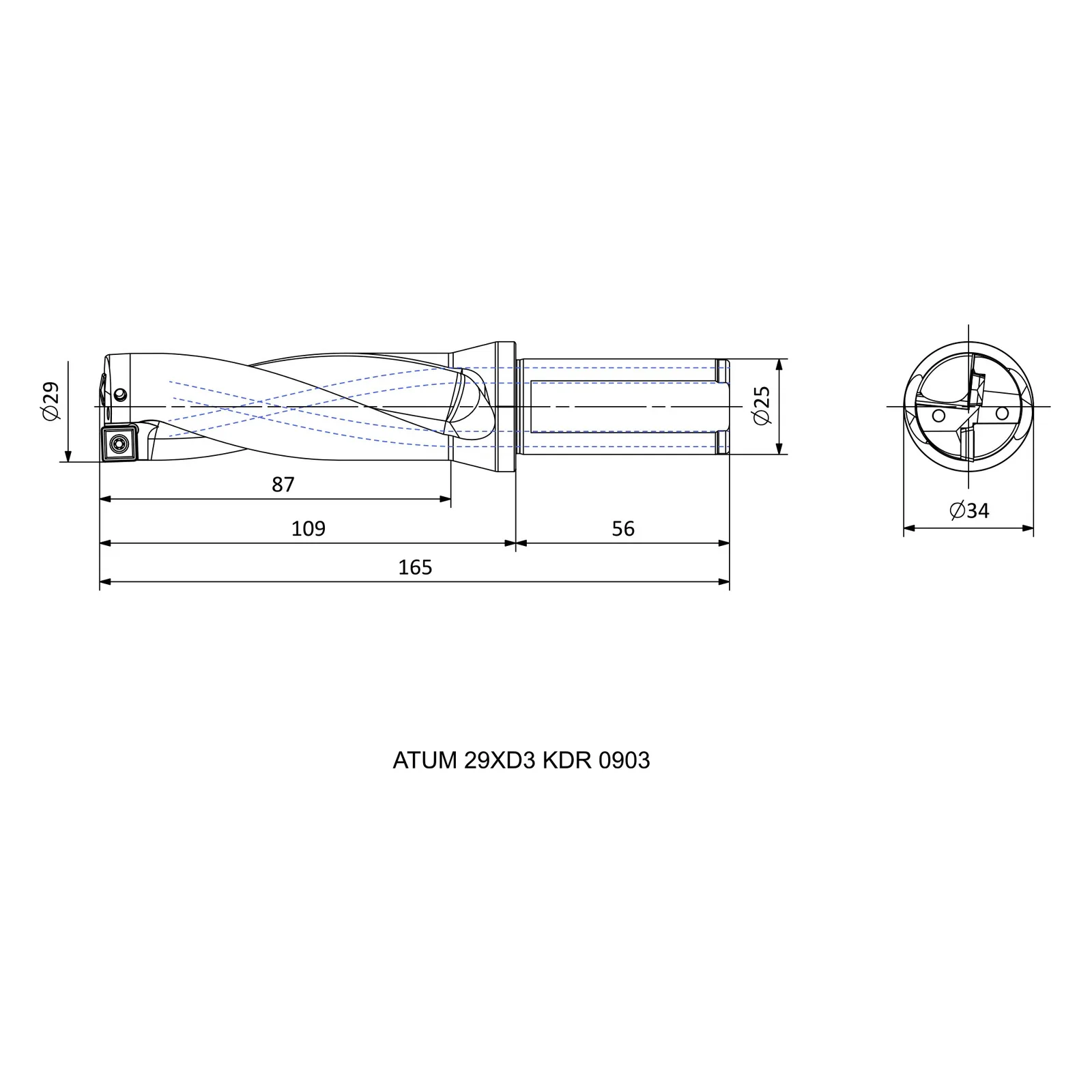 ATUM 29XD3 KDR 0903.. &mdash; dimensioned drawing
