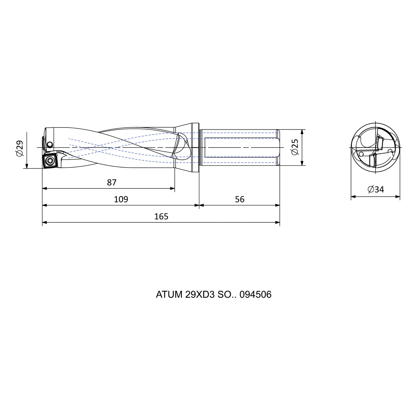 ATUM 29XD3 SO.. 094506 &mdash; dimensioned drawing