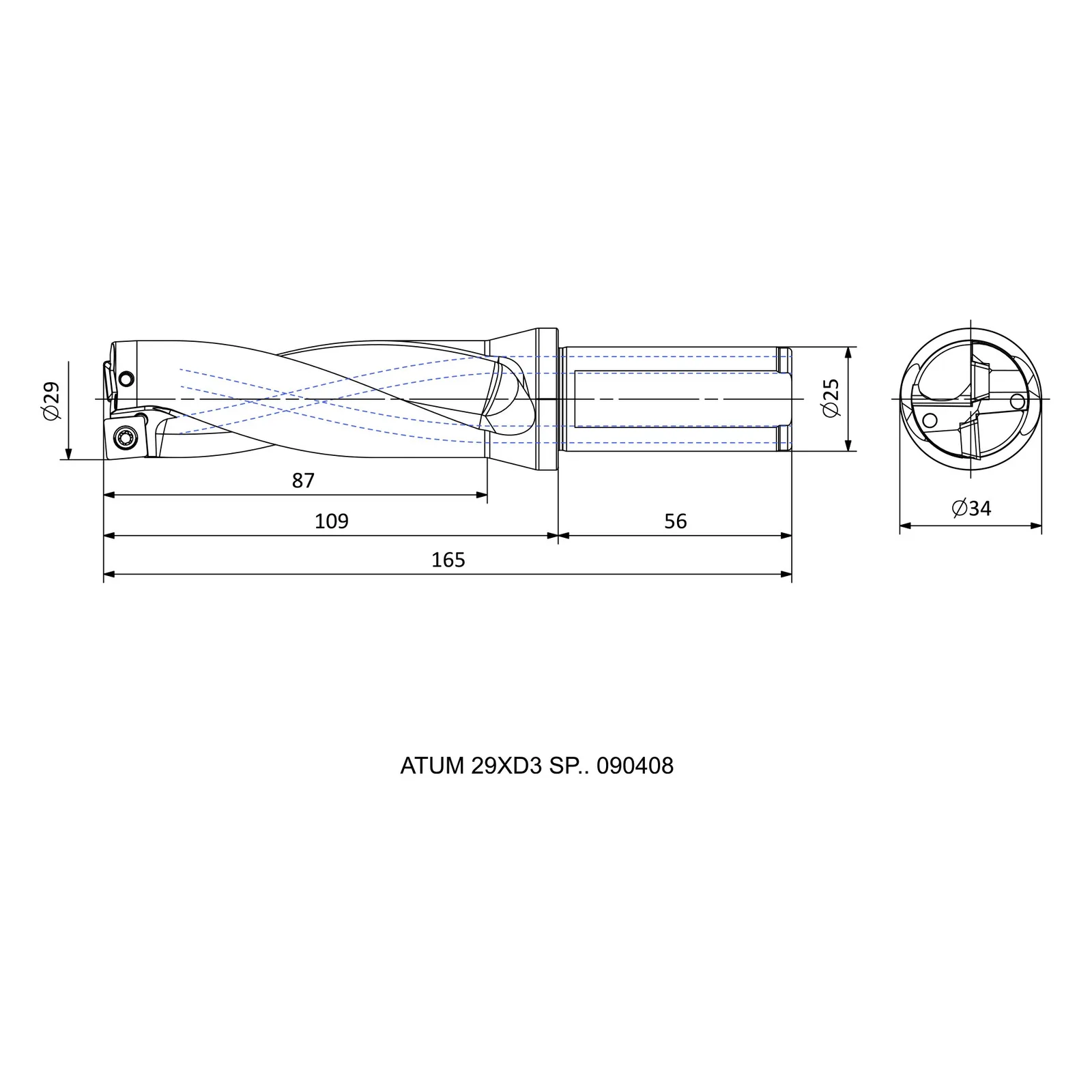 ATUM 29XD3 SP.. 090408 &mdash; dimensioned drawing