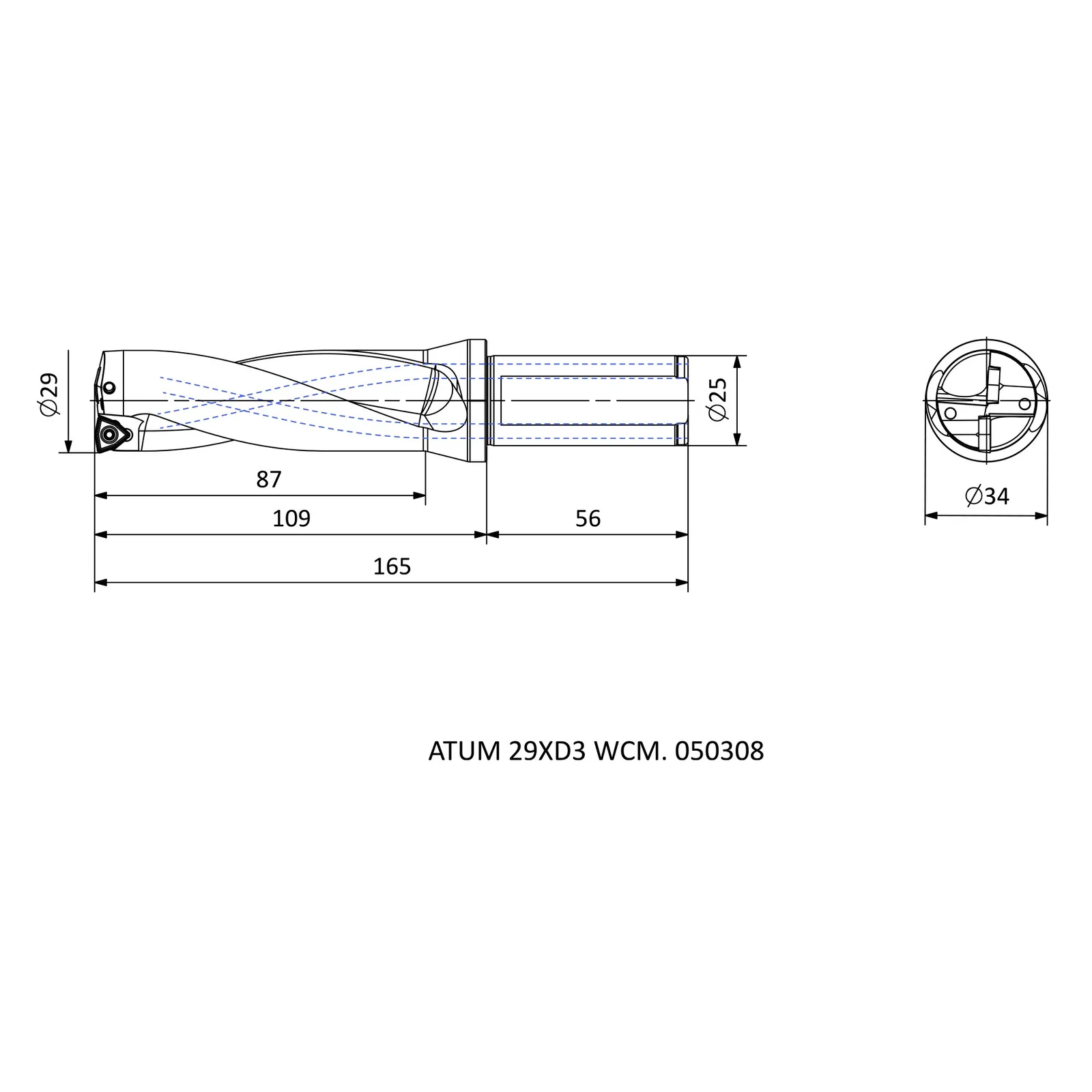 ATUM 29XD3 WCM. 050308 &mdash; dimensioned drawing