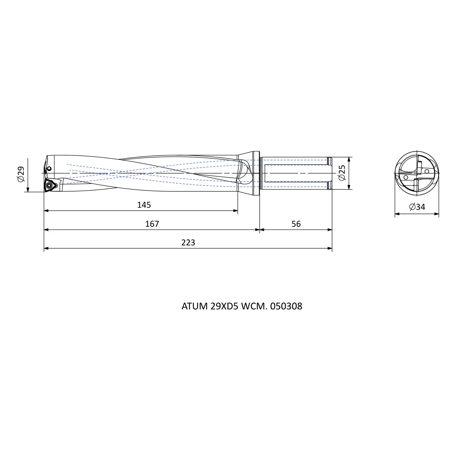ATUM 29XD5 WCM. 050308 &mdash; dimensioned drawing