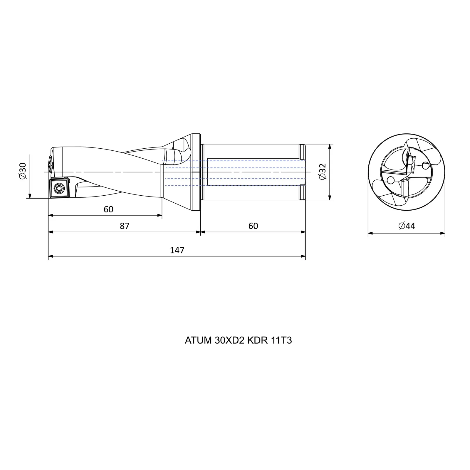 ATUM 30XD2 KDR 11T3.. &mdash; dimensioned drawing