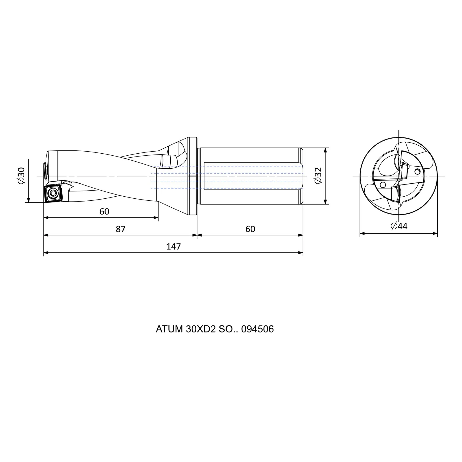 ATUM 30XD2 SO.. 094506 &mdash; dimensioned drawing