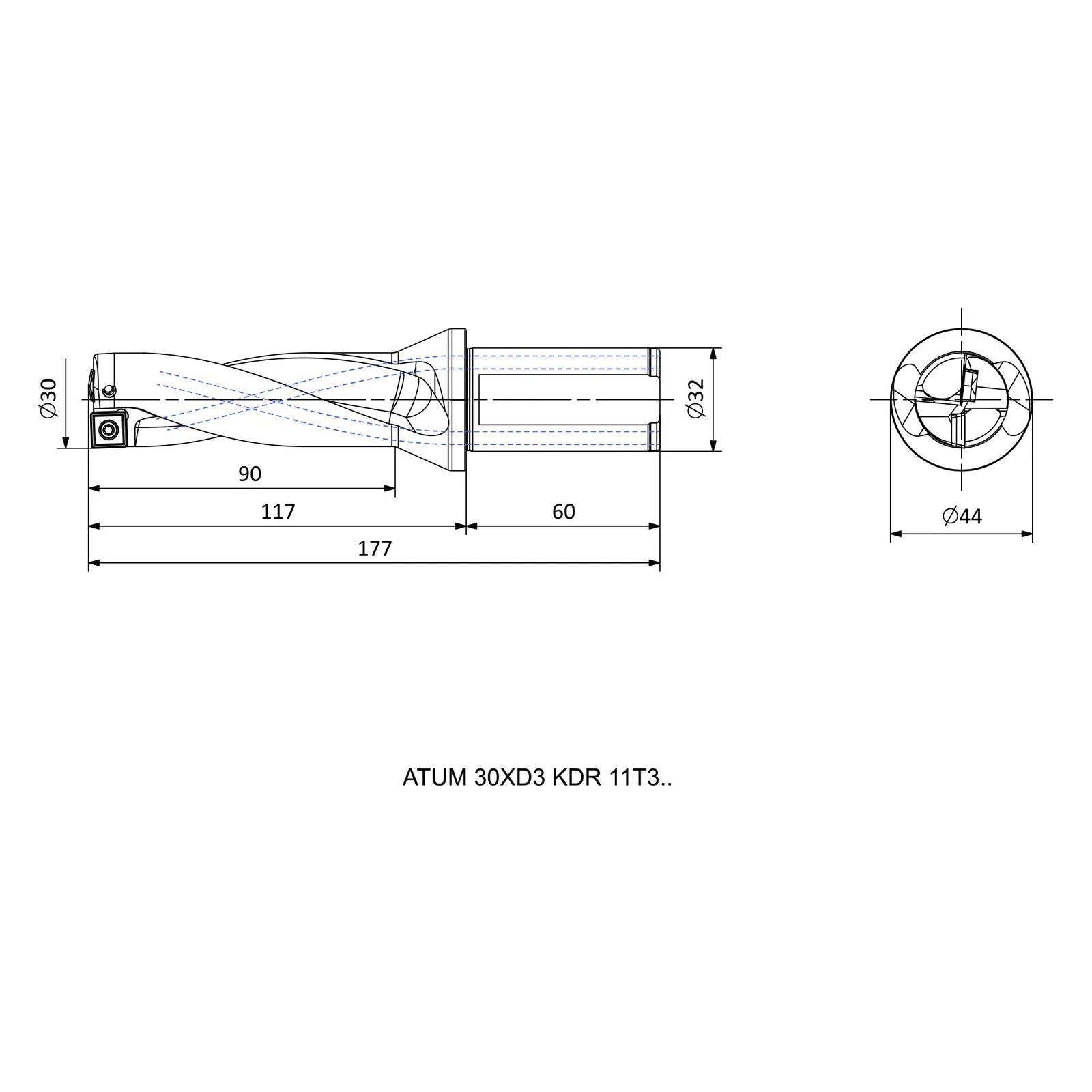 ATUM 30XD3 KDR 11T3.. &mdash; dimensioned drawing