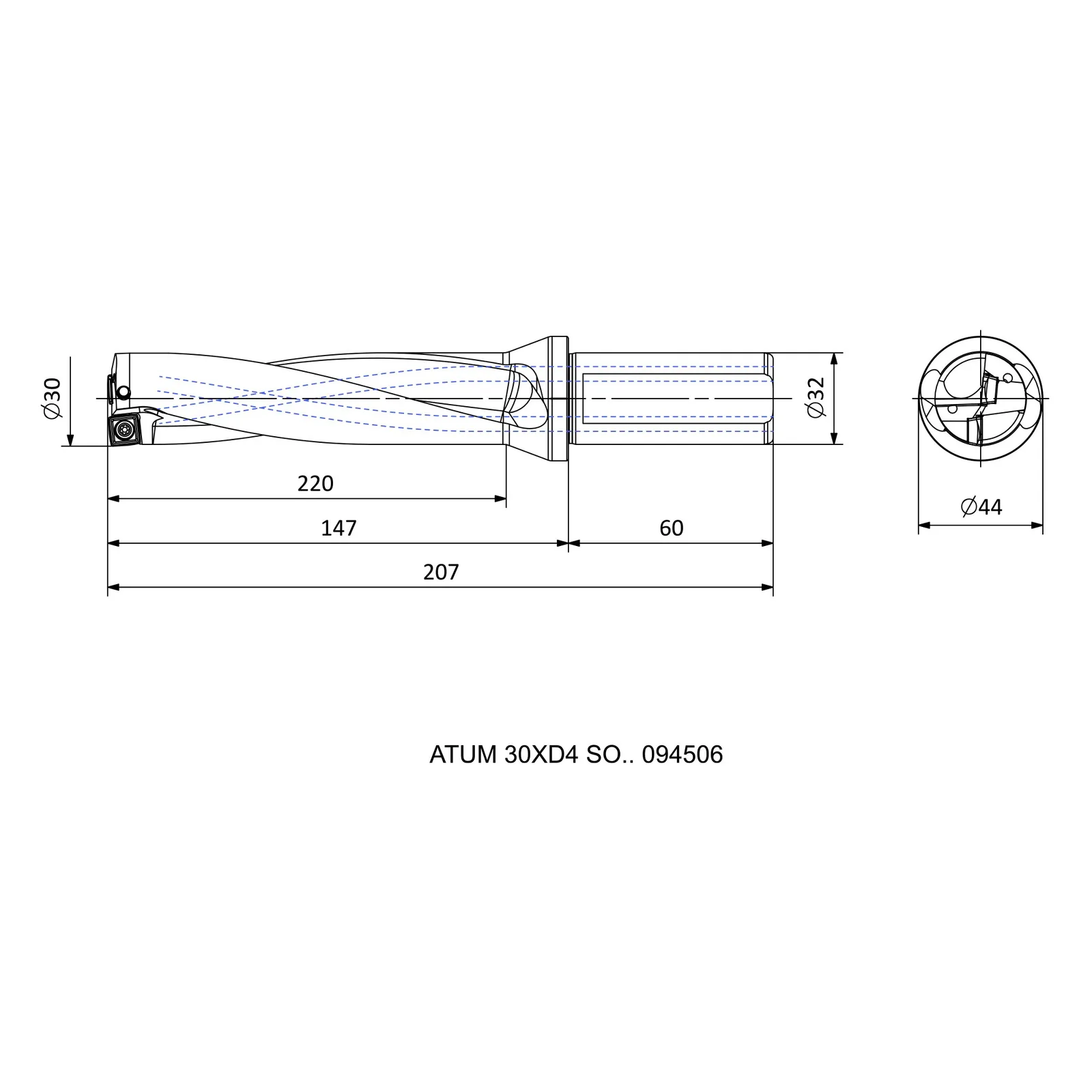 ATUM 30XD4 SO.. 094506 &mdash; dimensioned drawing