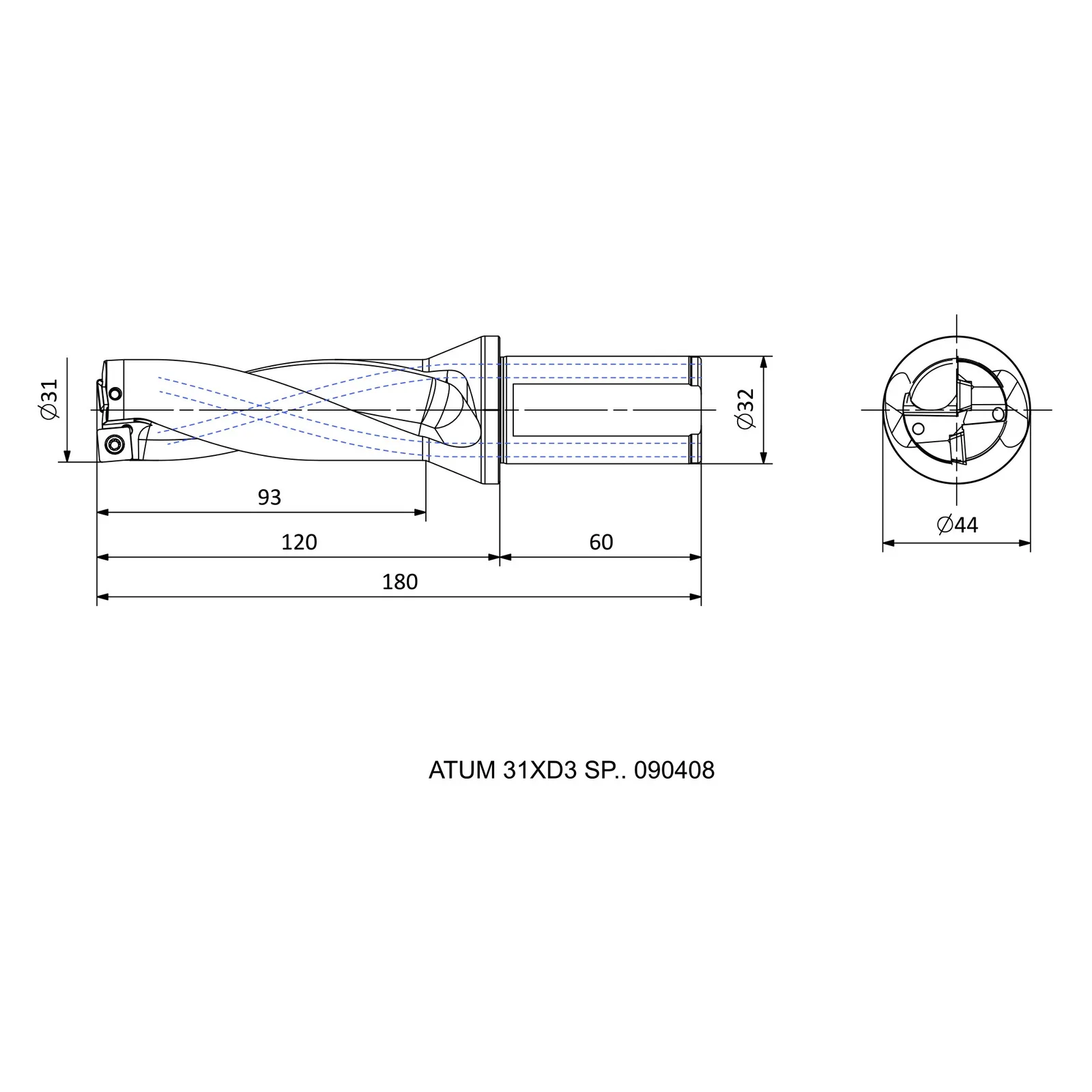 ATUM 31XD3 SP.. 090408 &mdash; dimensioned drawing