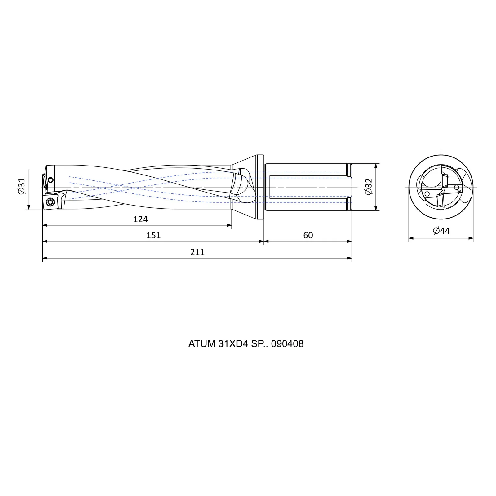 ATUM 31XD4 SP.. 090408 &mdash; dimensioned drawing