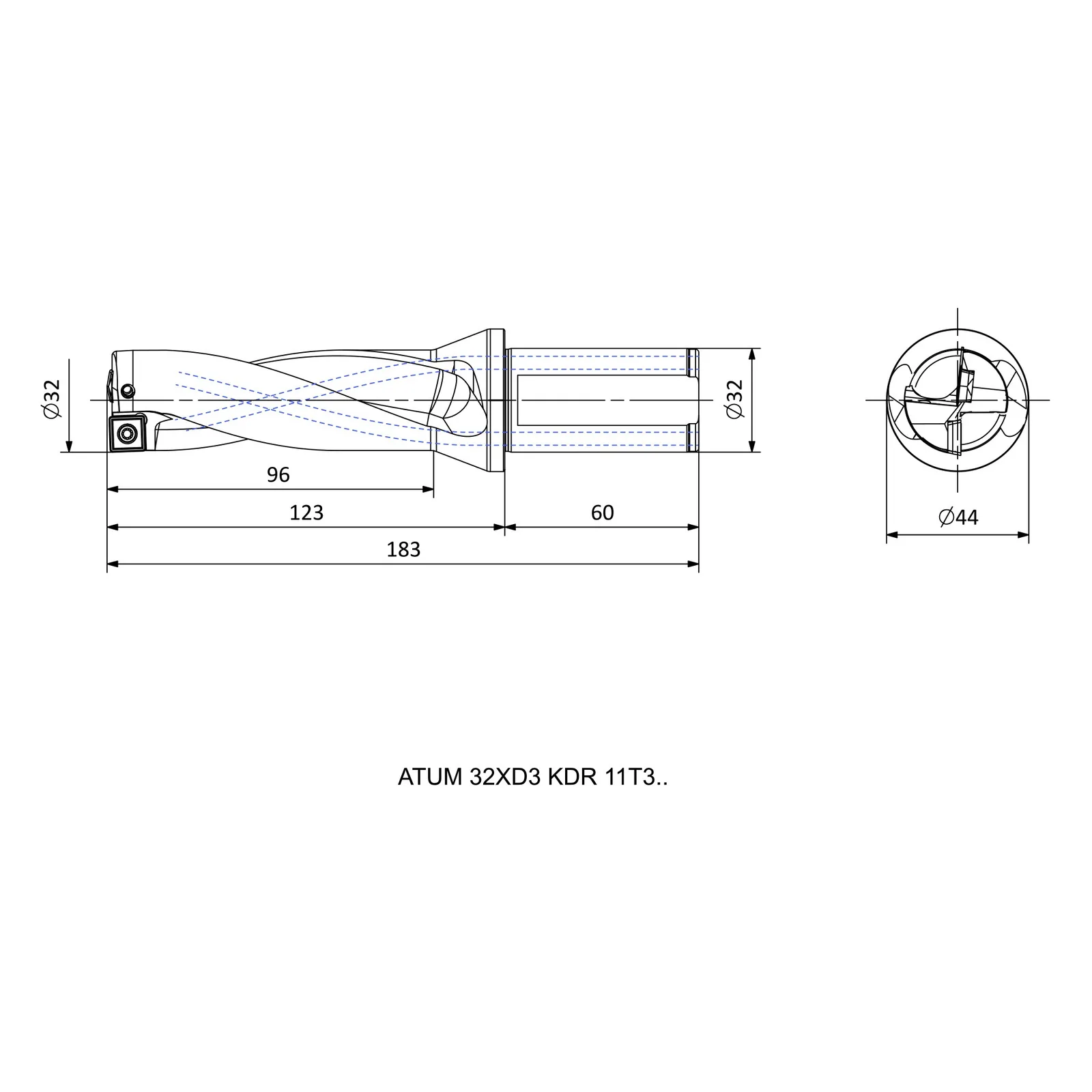 ATUM 32XD3 KDR 11T3.. &mdash; dimensioned drawing