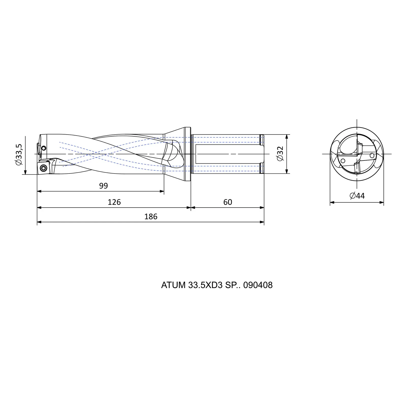 ATUM 33.5XD3 SP.. 090408 &mdash; dimensioned drawing