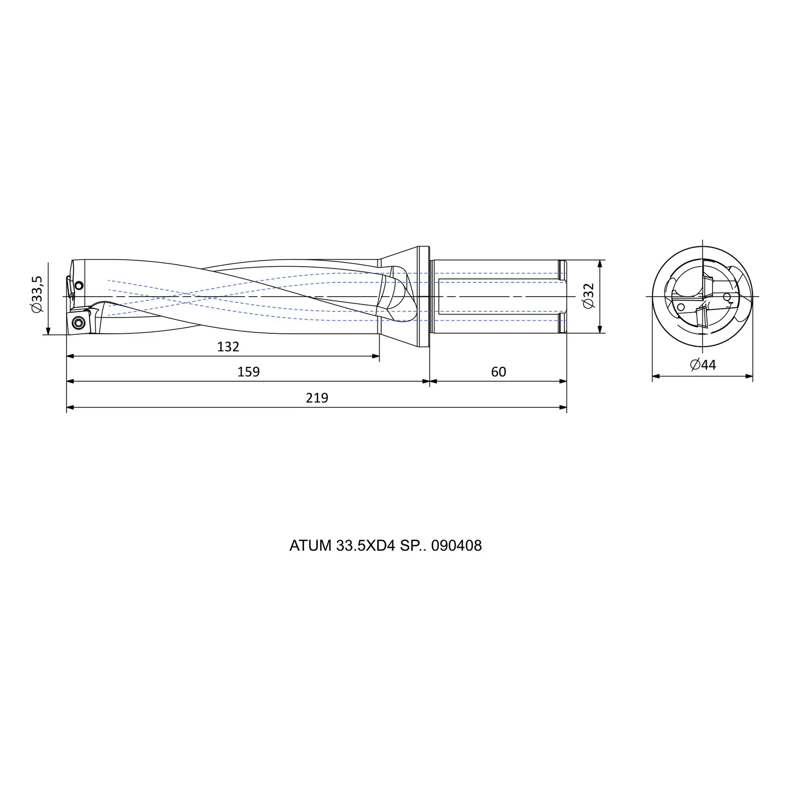 ATUM 33.5XD4 SP.. 090408 &mdash; dimensioned drawing