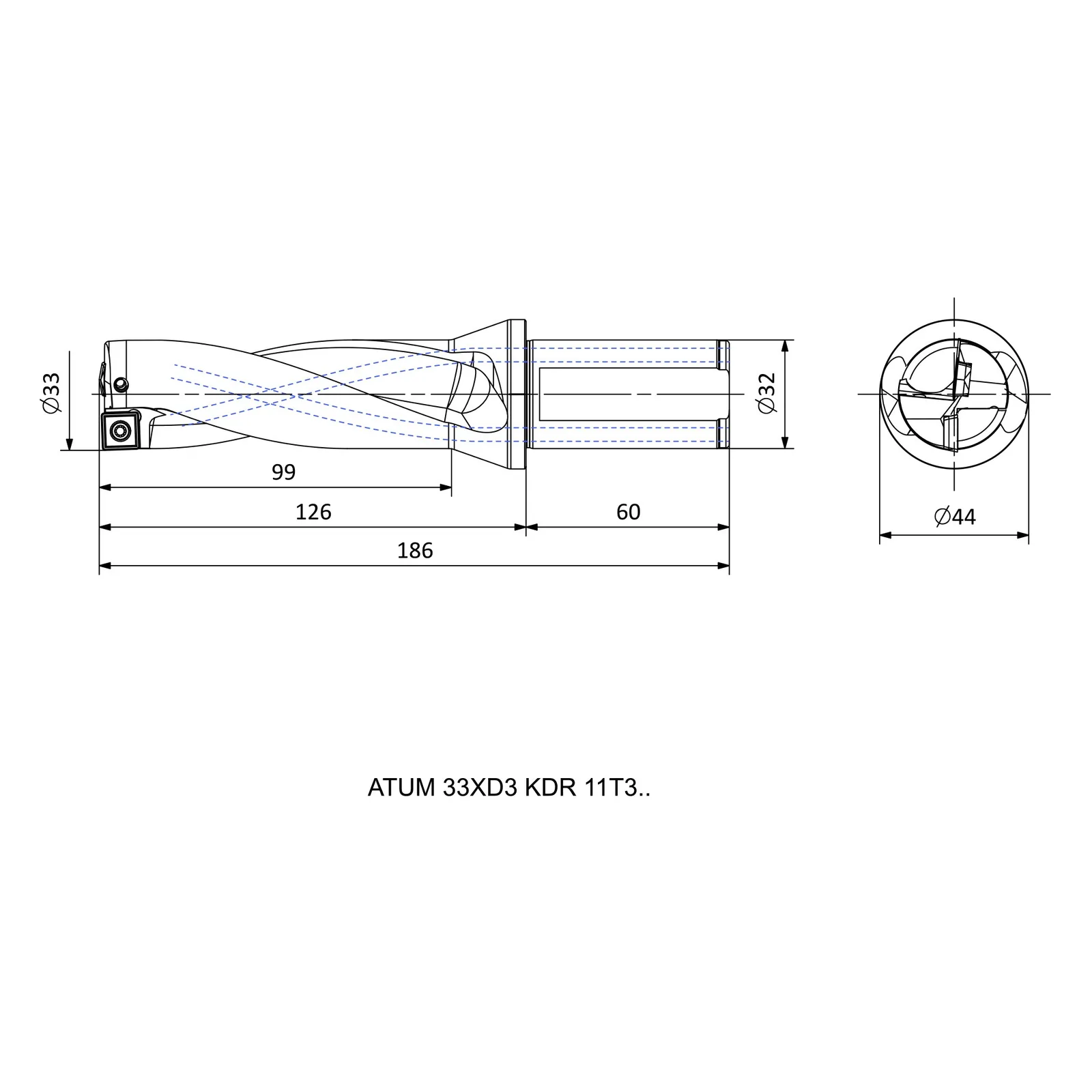 ATUM 33XD3 KDR 11T3.. &mdash; dimensioned drawing