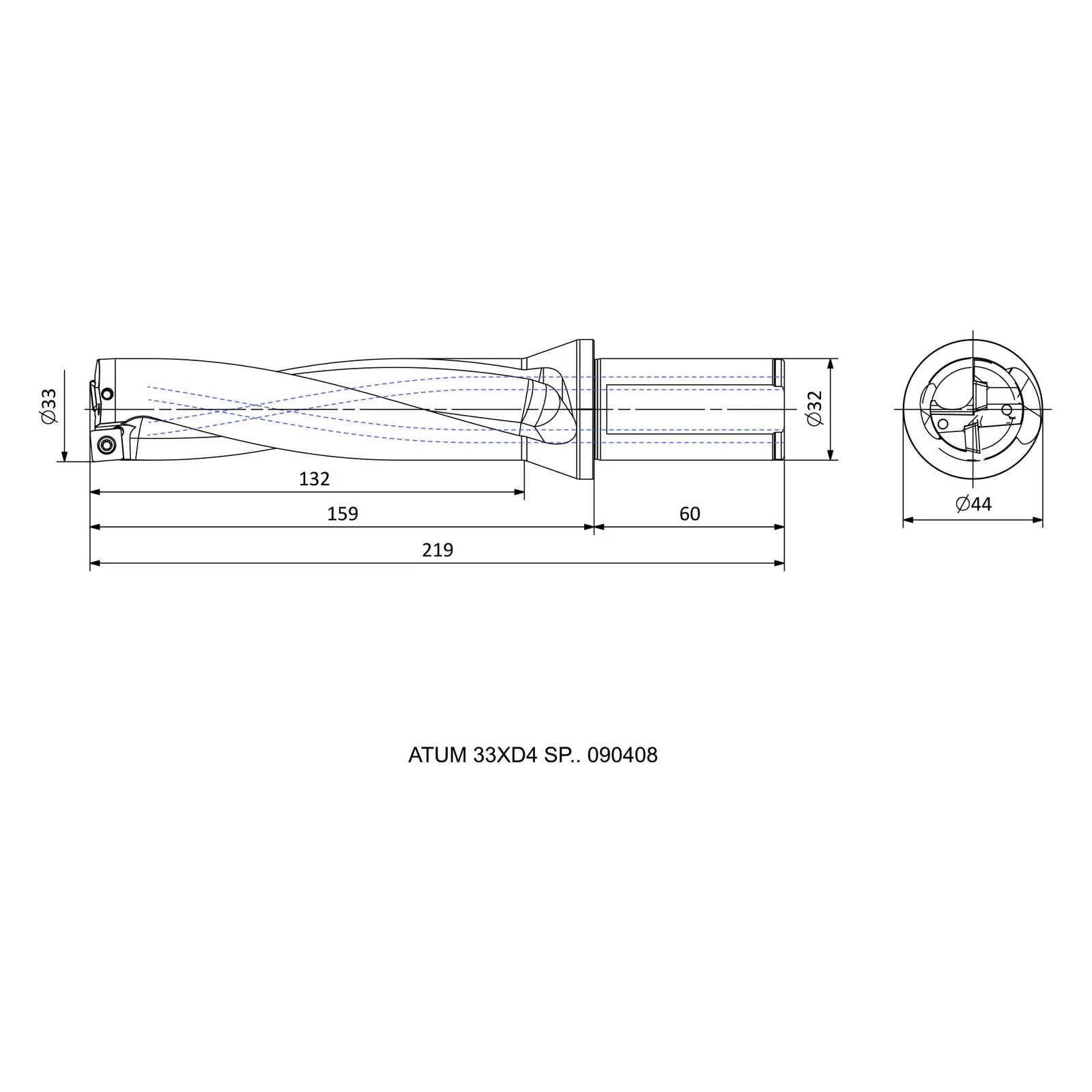 ATUM 33XD4 SP.. 090408 &mdash; dimensioned drawing