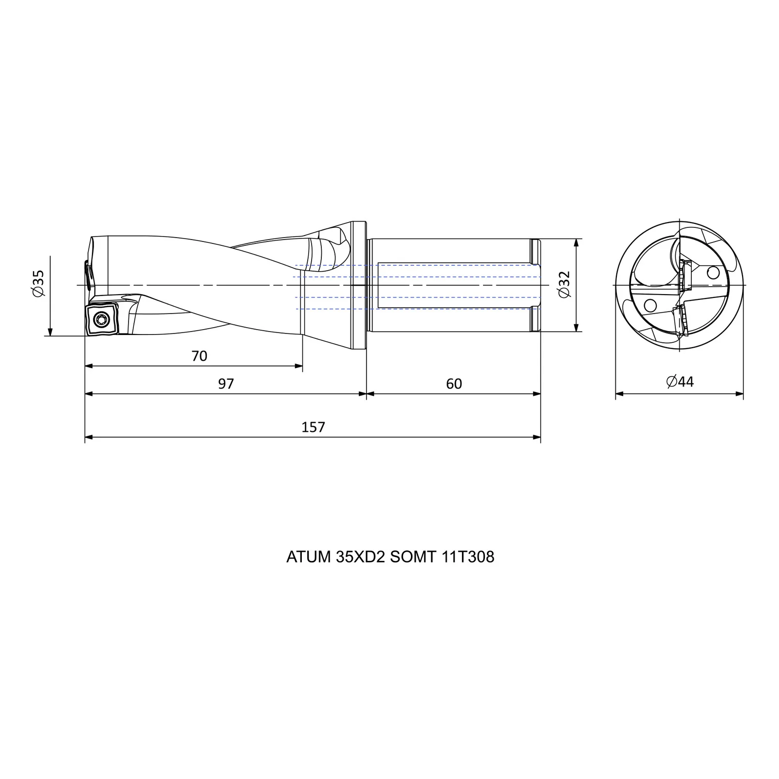 ATUM 35XD2 SOMT 11T308 &mdash; dimensioned drawing