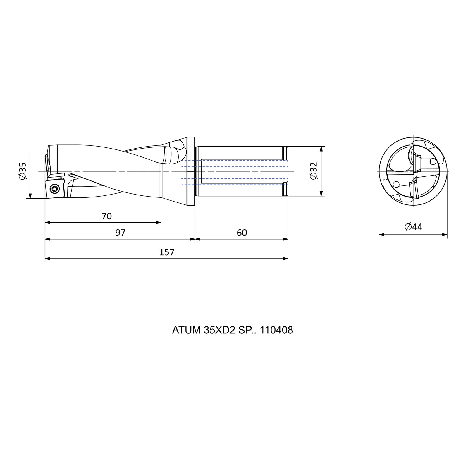 ATUM 35XD2 SP.. 110408 &mdash; dimensioned drawing