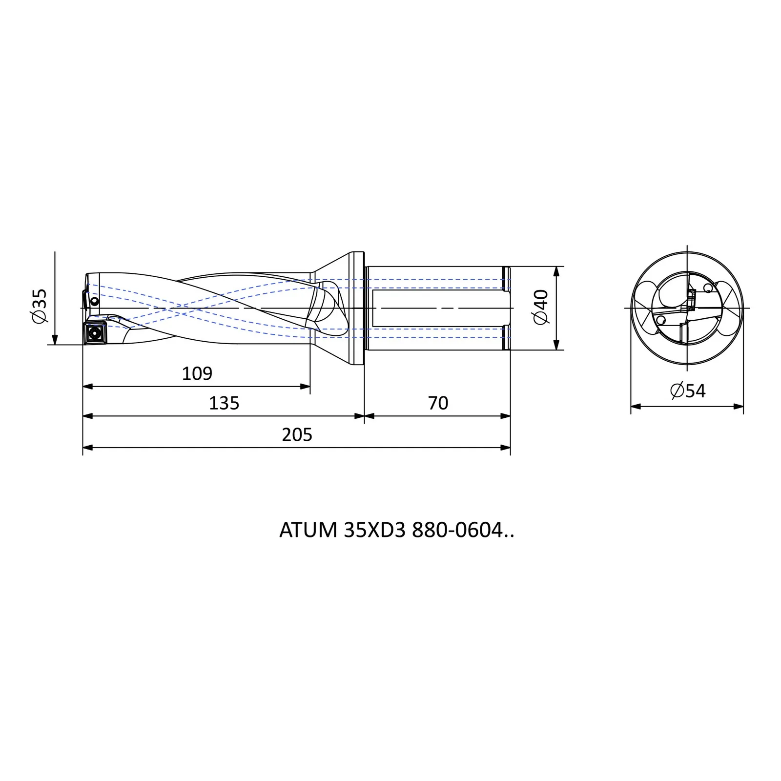 ATUM 35XD3 880-0604.. &mdash; dimensioned drawing