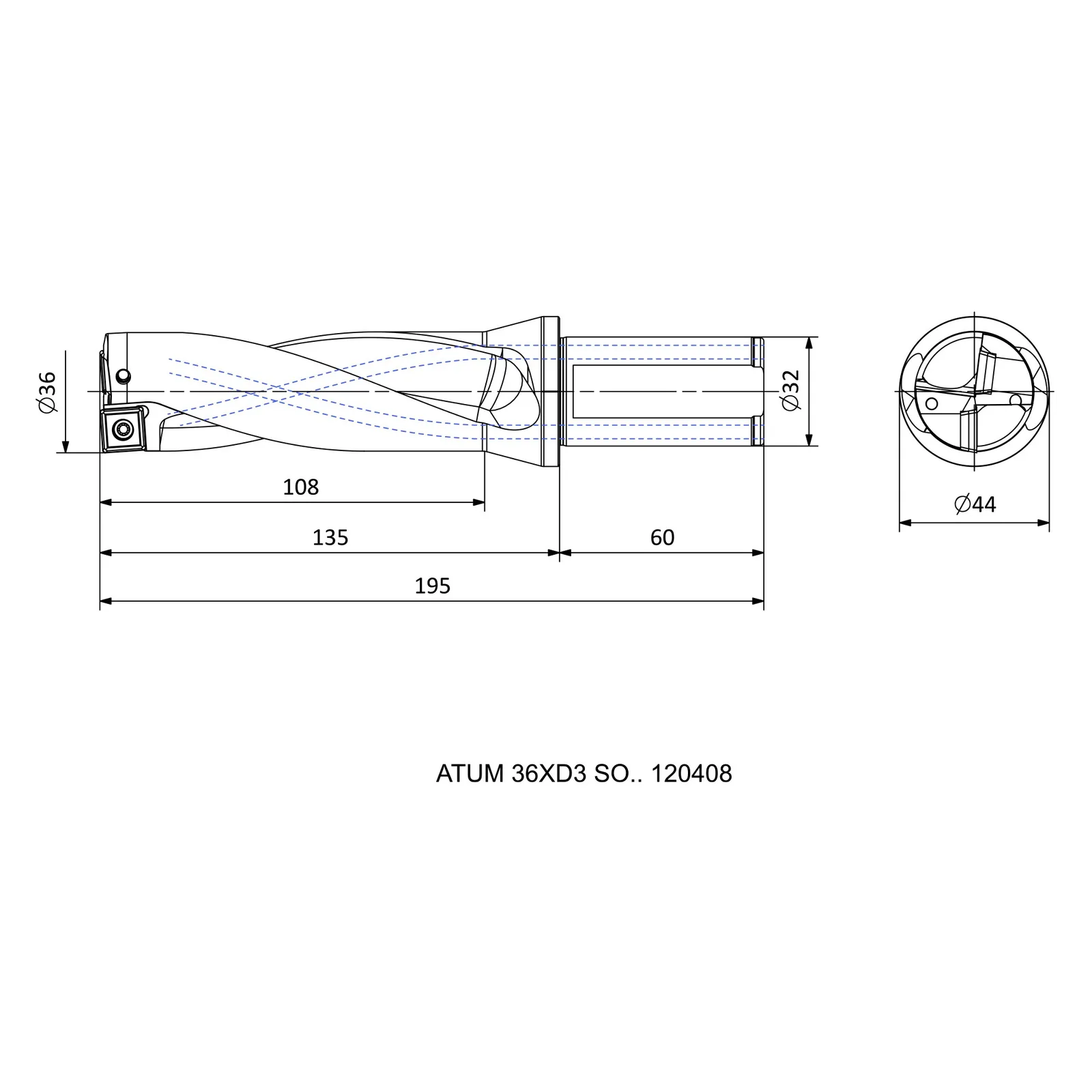 ATUM 36XD3 SO.. 120408 &mdash; dimensioned drawing