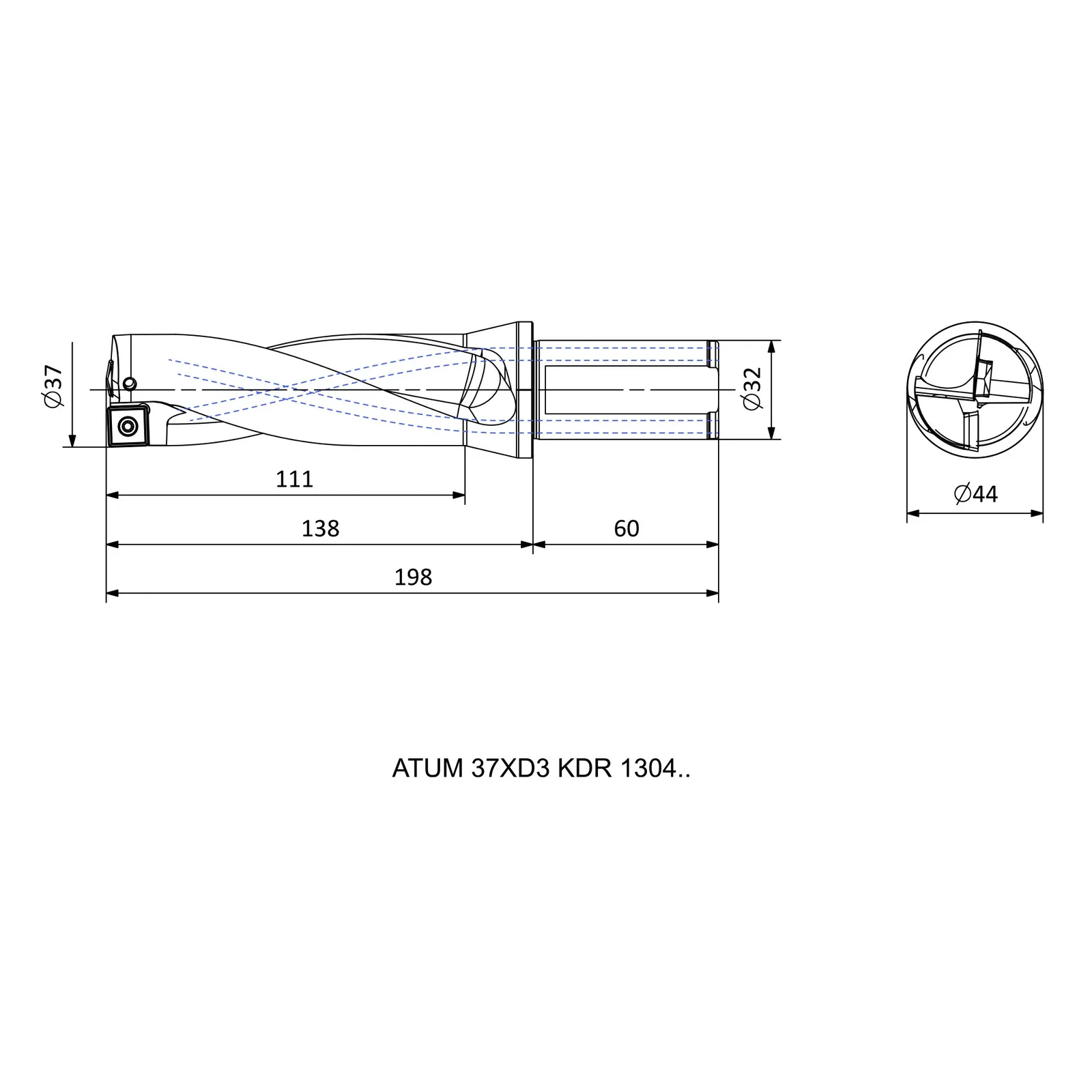 ATUM 37XD3 KDR 1304.. &mdash; dimensioned drawing