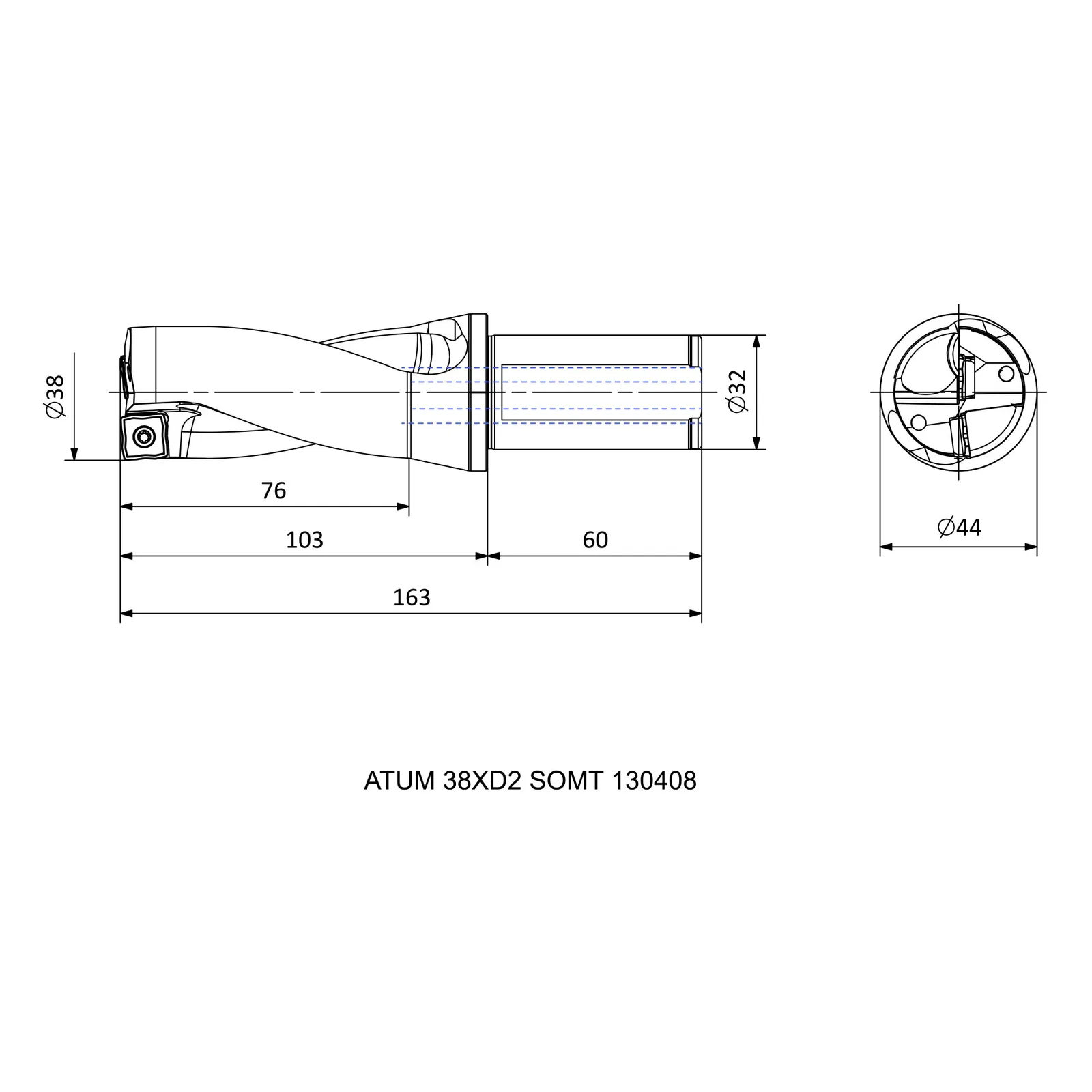 ATUM 38XD2 SOMT 130408 &mdash; dimensioned drawing