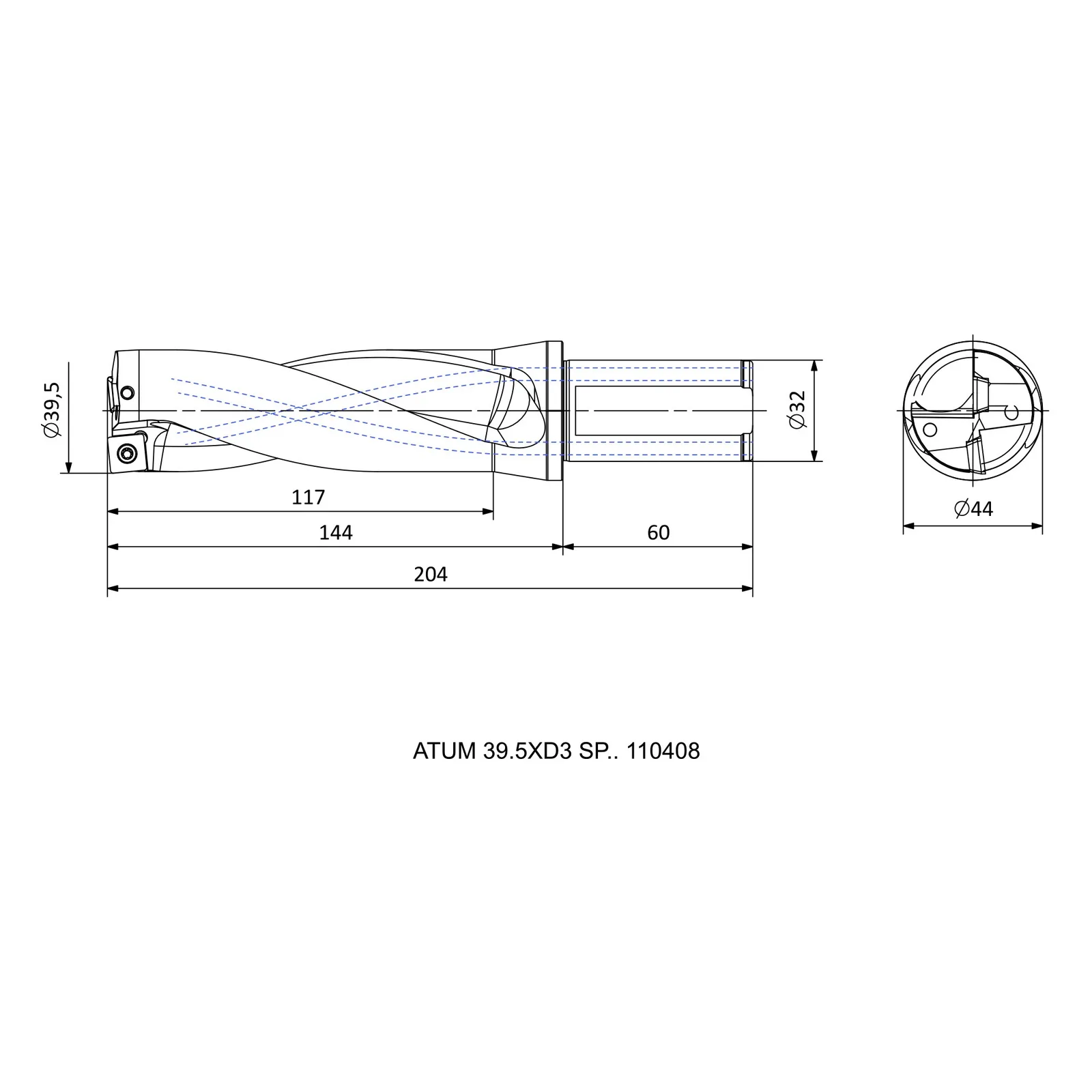 ATUM 39.5XD3 SP.. 110408 &mdash; dimensioned drawing