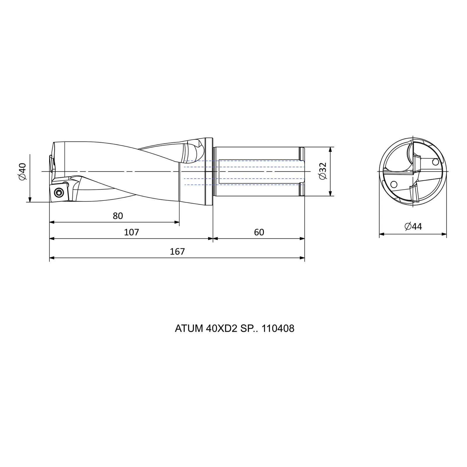 ATUM 40XD2 SP.. 110408 &mdash; dimensioned drawing