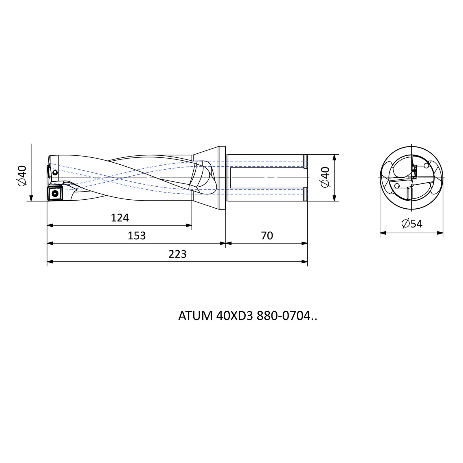 ATUM 40XD3 880-0704.. &mdash; dimensioned drawing