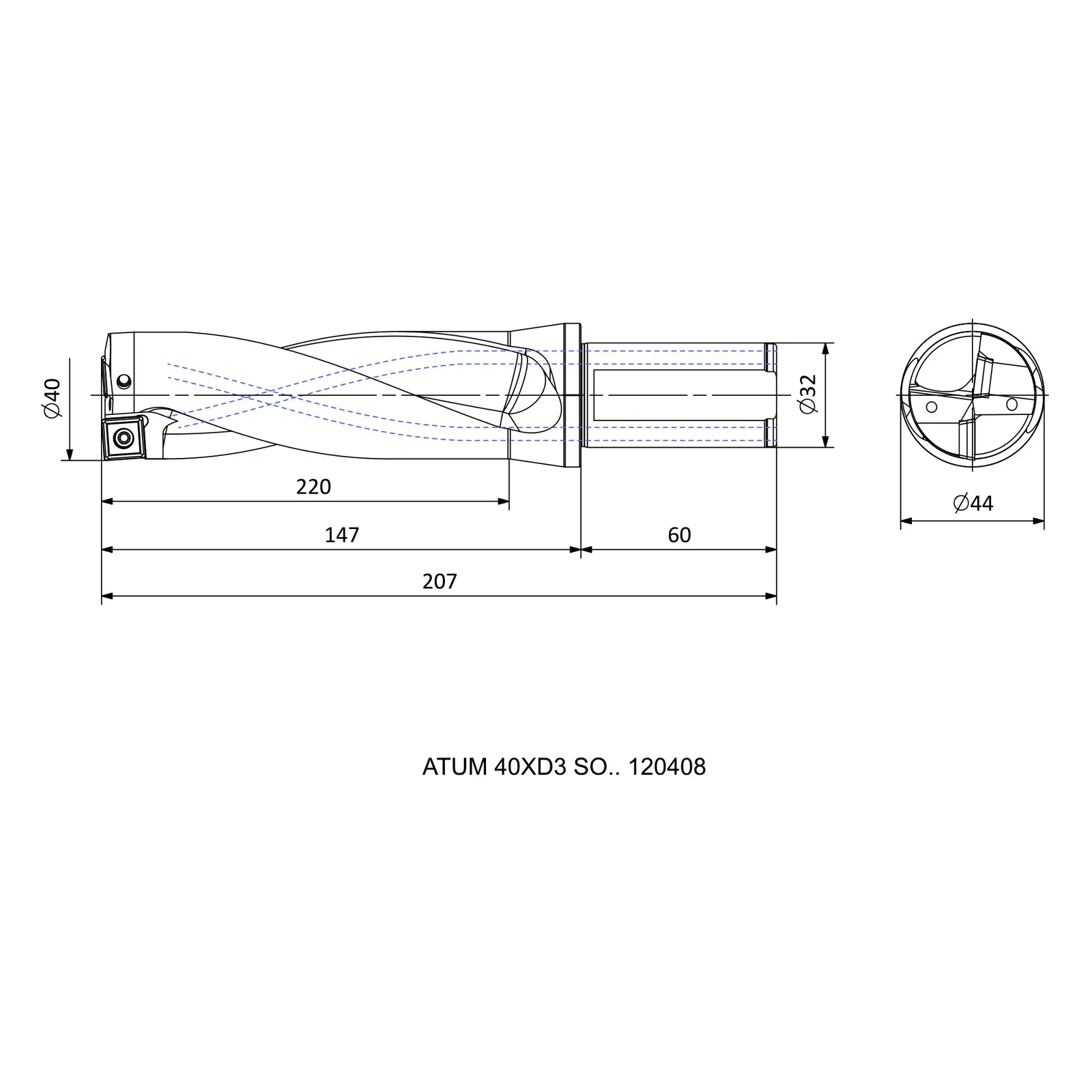 ATUM 40XD3 SO.. 120408 &mdash; dimensioned drawing