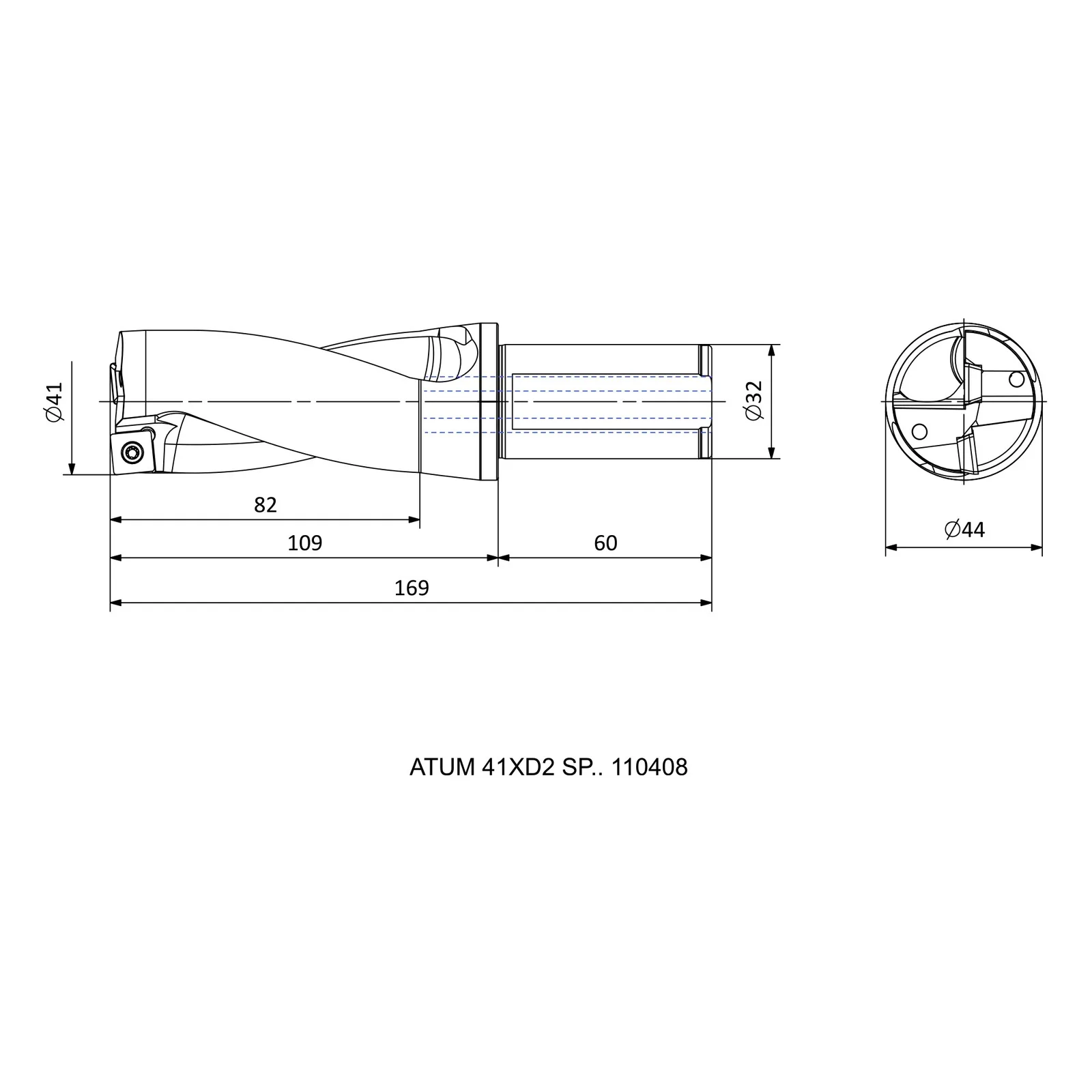 ATUM 41XD2 SP.. 110408 &mdash; dimensioned drawing