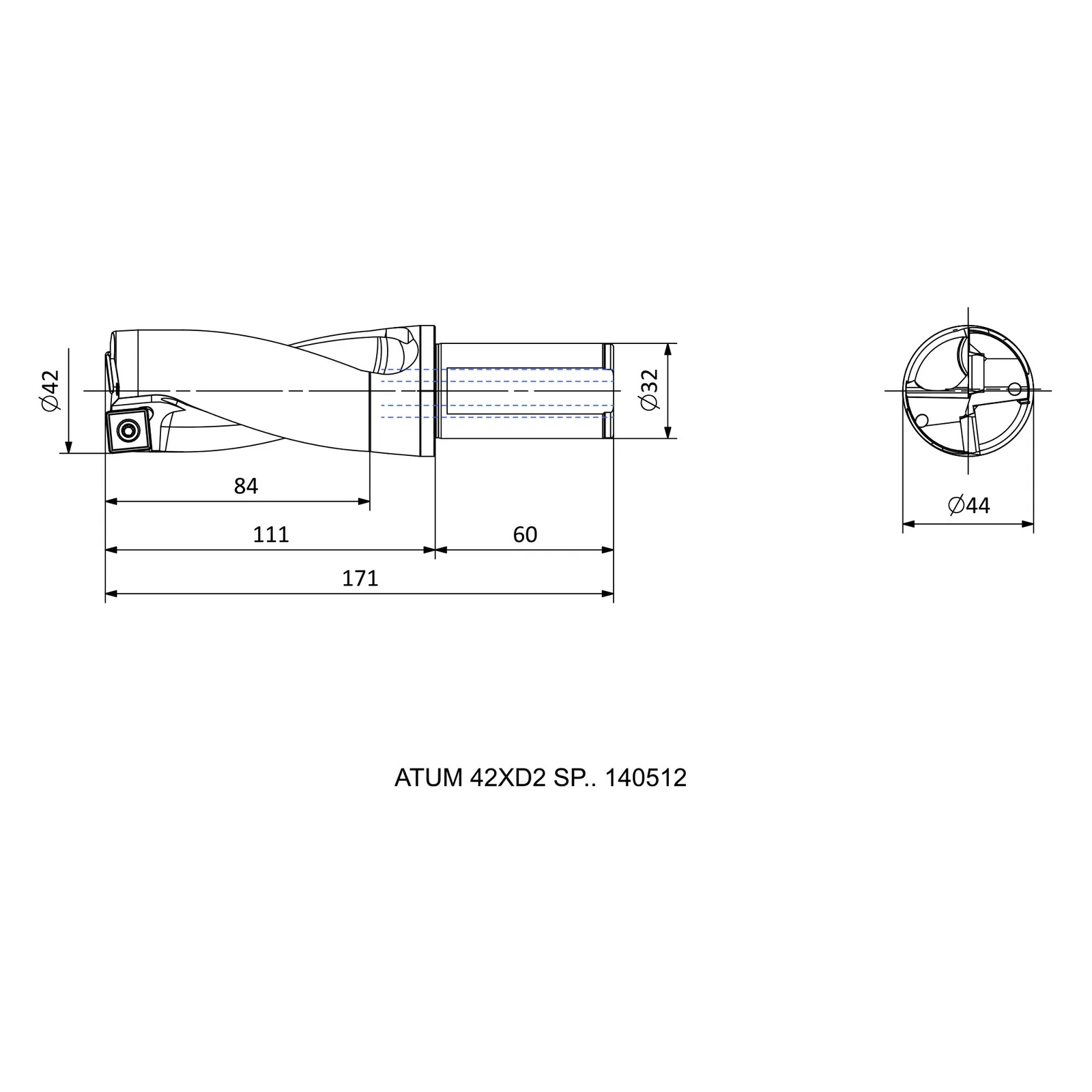 ATUM 42XD2 SP.. 140512 &mdash; dimensioned drawing